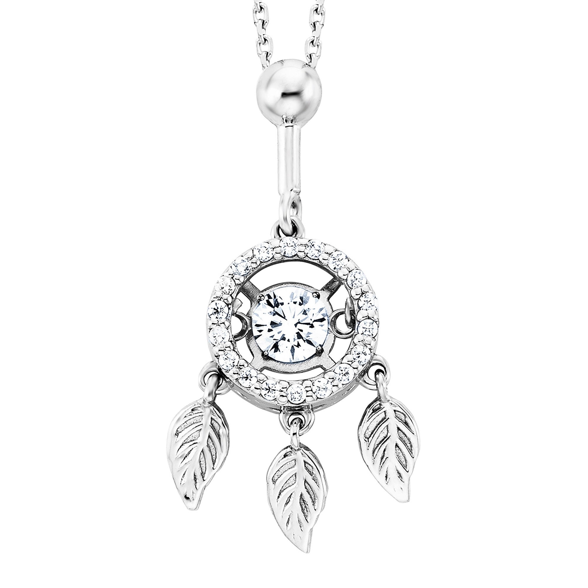 Julie Julsen Kette mit Anhänger »925/- Sterling Silber rhodiniert 19 Zirkonia«