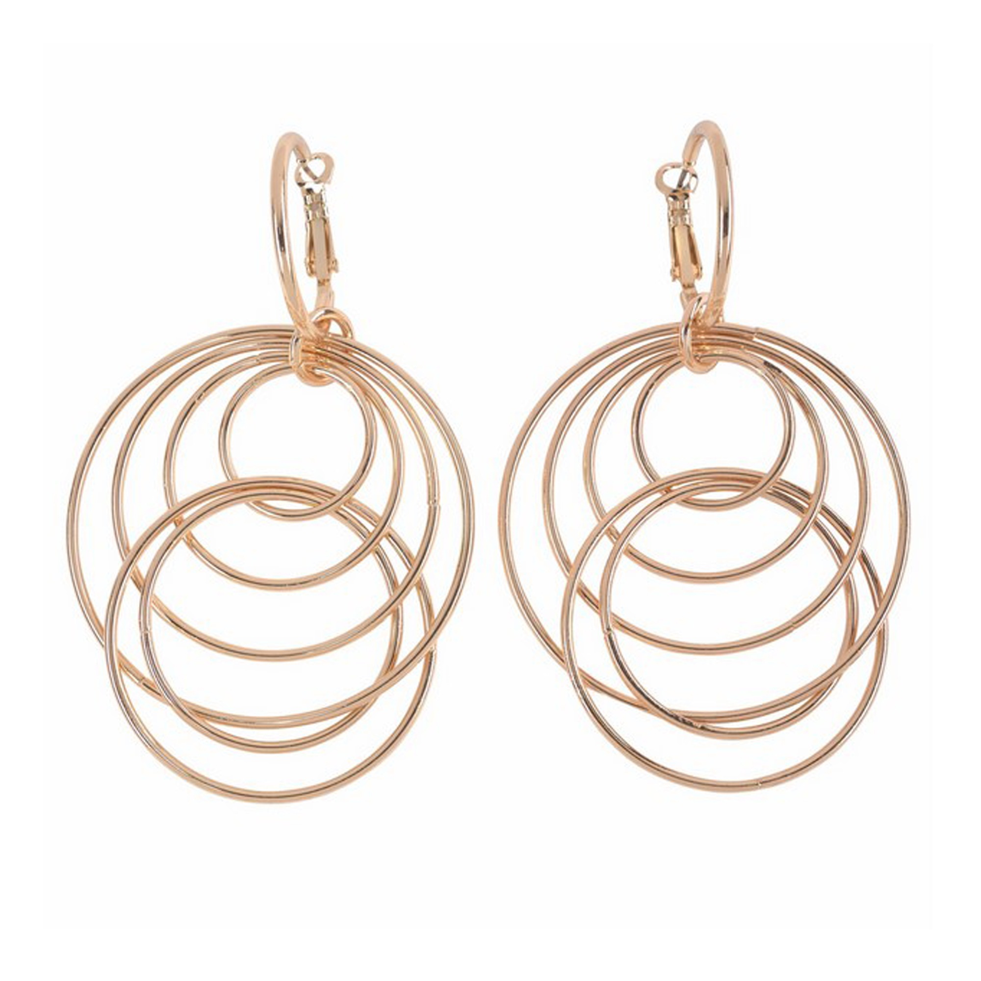 STEUER Paar Ohrhänger »Metall Glänzend rosé vergoldet« gelb