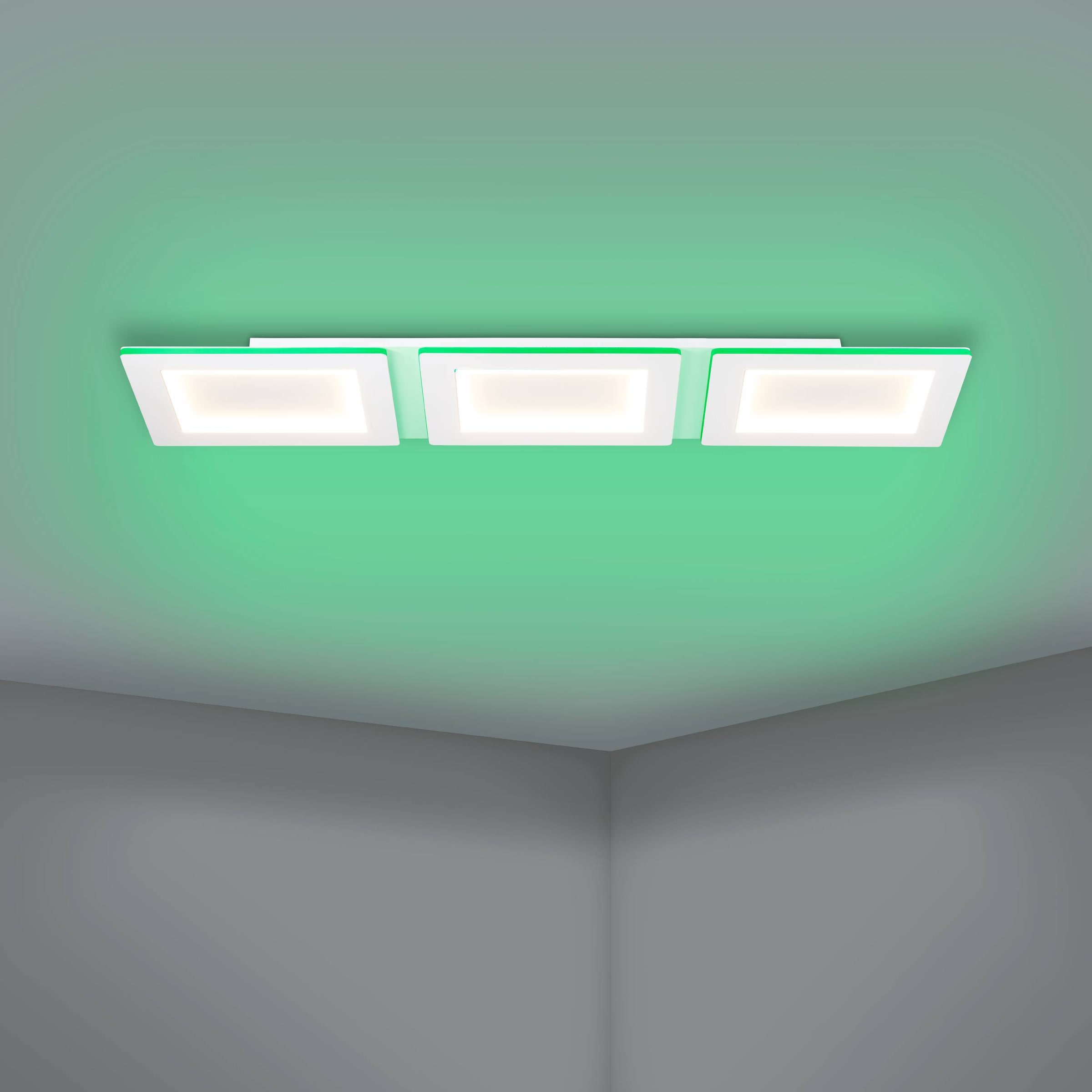 EGLO Deckenleuchte »Padrogiano-Z Deckenleuchte, ZigBee 3.0, App und Sprachsteuerung, Lampe« LED-Modul 1 Stk. Kaltweiß | RGB ZigBee, App und Sprachsteuerung Alexa, RGB, dimmbar, Lampe, 120x30cm