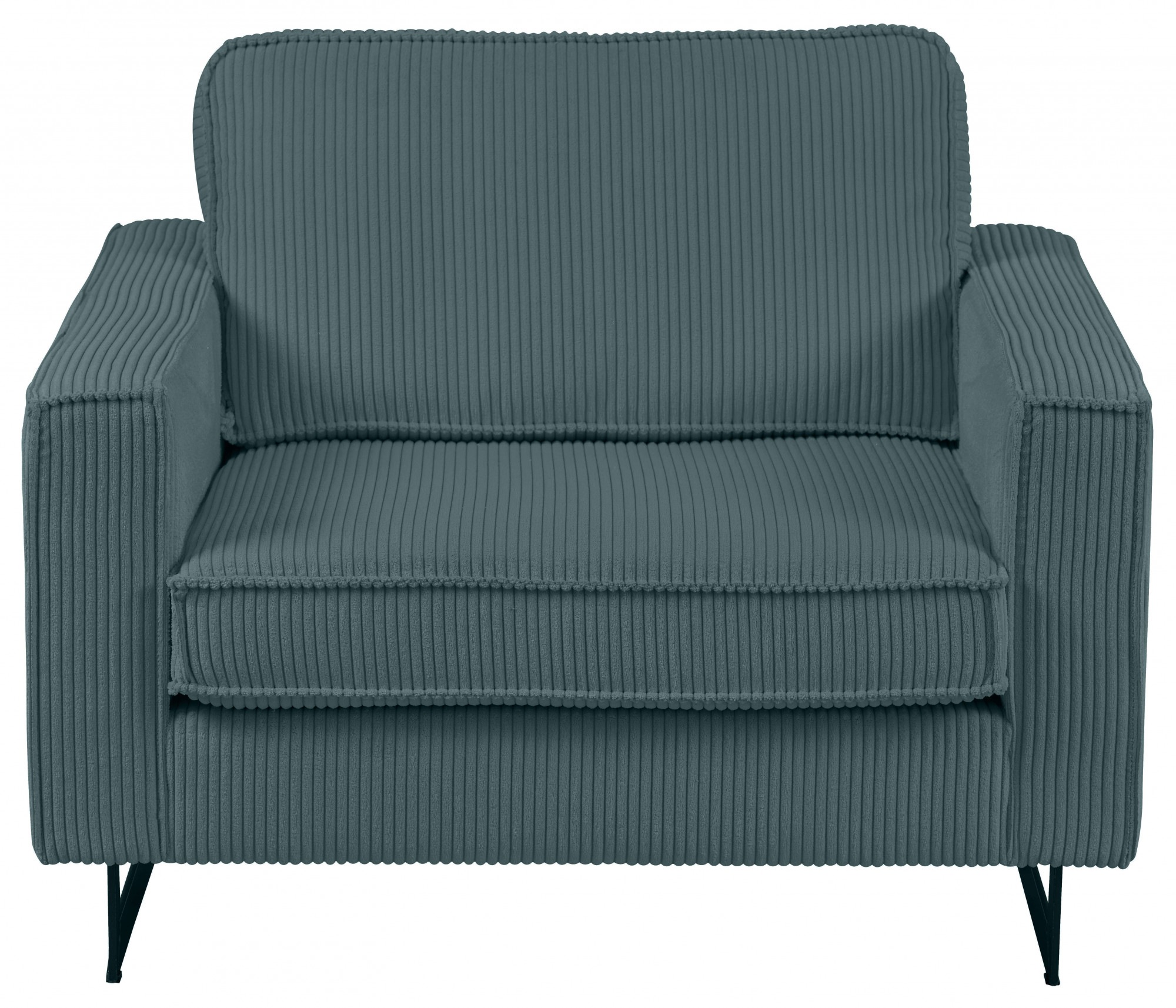 Places of Style Loveseat »Pinto«, mit Keder, Metallfüßen und auch in Cord Bezug erhältlich