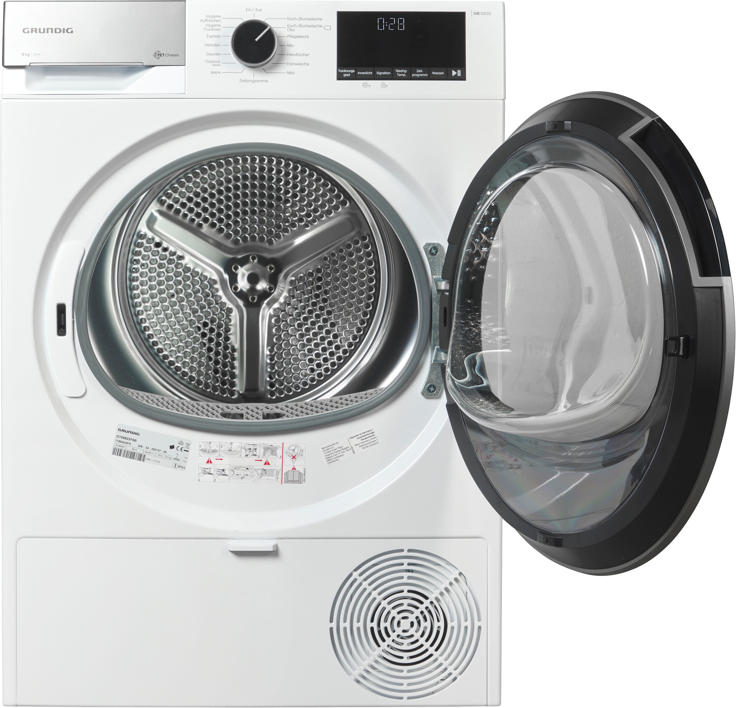 Grundig Kondenstrockner »GT55823F6B«, mit Wärmepumpentechnologie günstig online kaufen