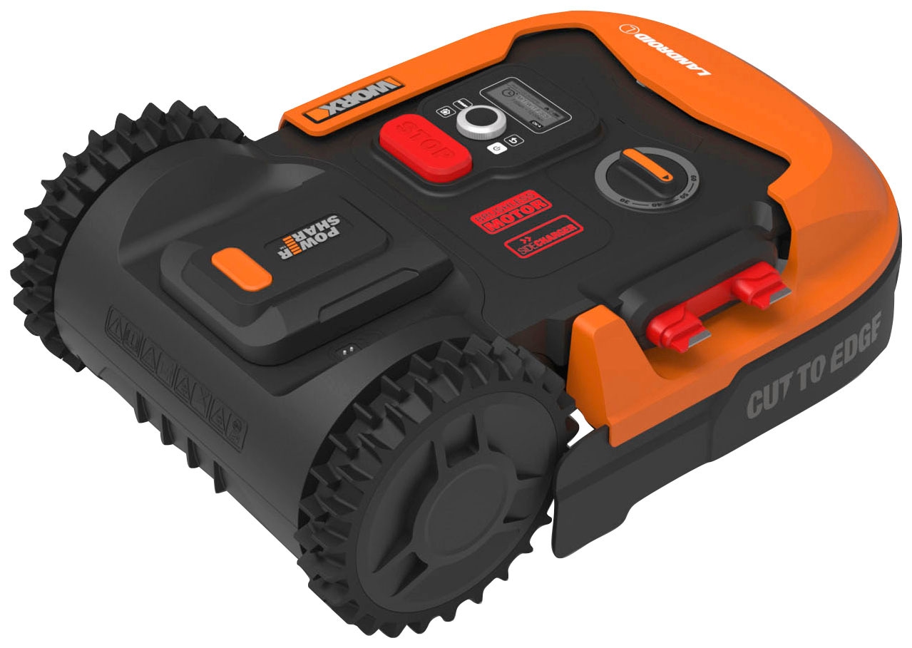 Worx Rasenmähroboter »Landroid L800«, (Set), 800m², 20V/2Ah, 20cm/30-60mm, WiFi/Bluetooth, Cut to edge, PowerShare