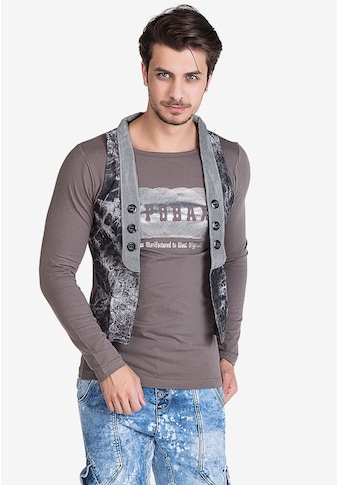 Cipo & Baxx Langarmshirt, im angesagten Doppellayer-Style kaufen