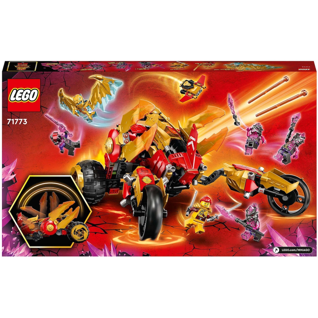 LEGO® Konstruktionsspielsteine »Kais Golddrachen-Raider (71773), LEGO® Ninjago«, (624 St.), Made in Europe