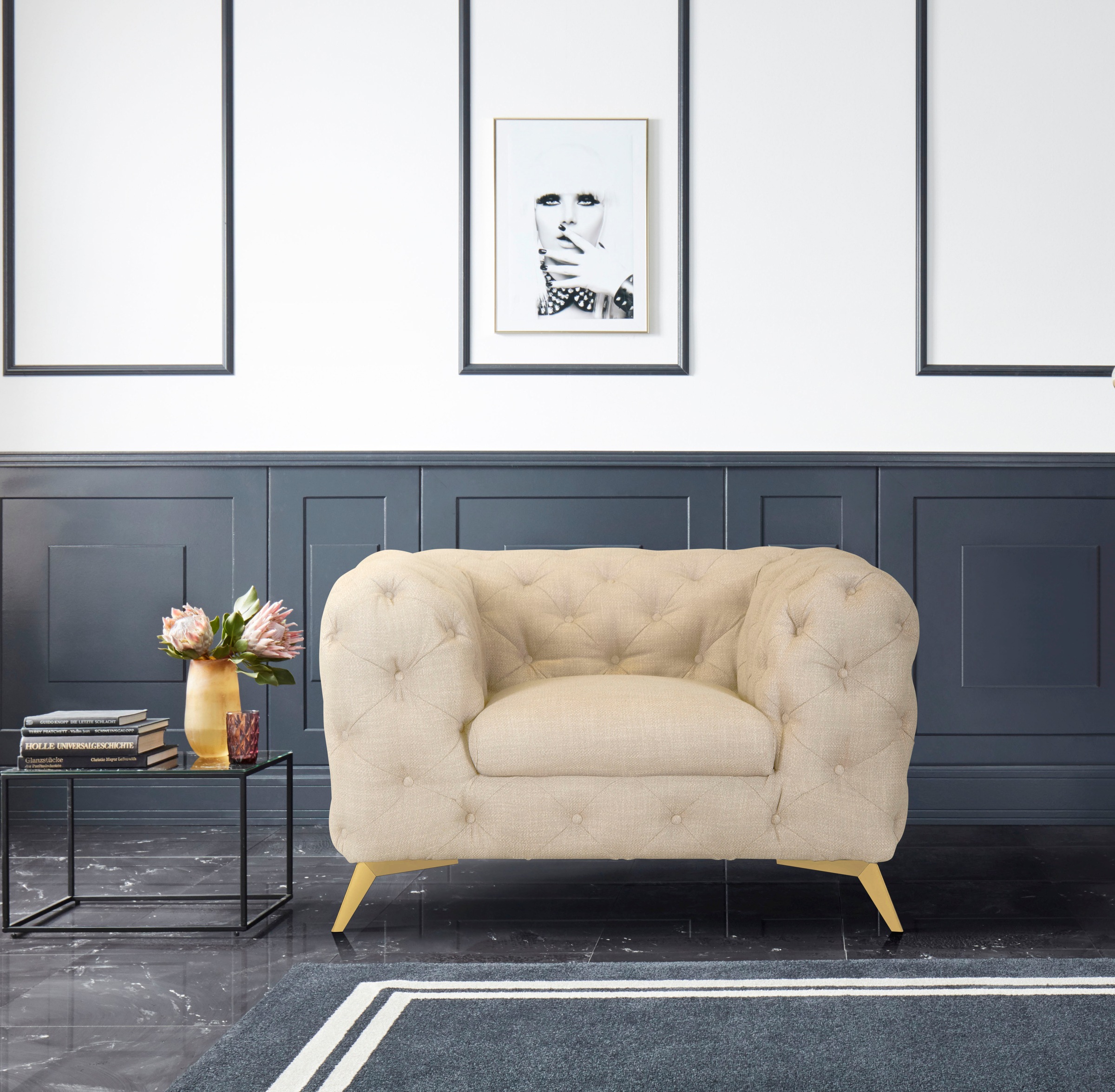 Home affaire Chesterfield-Sessel »Glynis Sessel« aufwändige Knopfheftung, m günstig online kaufen