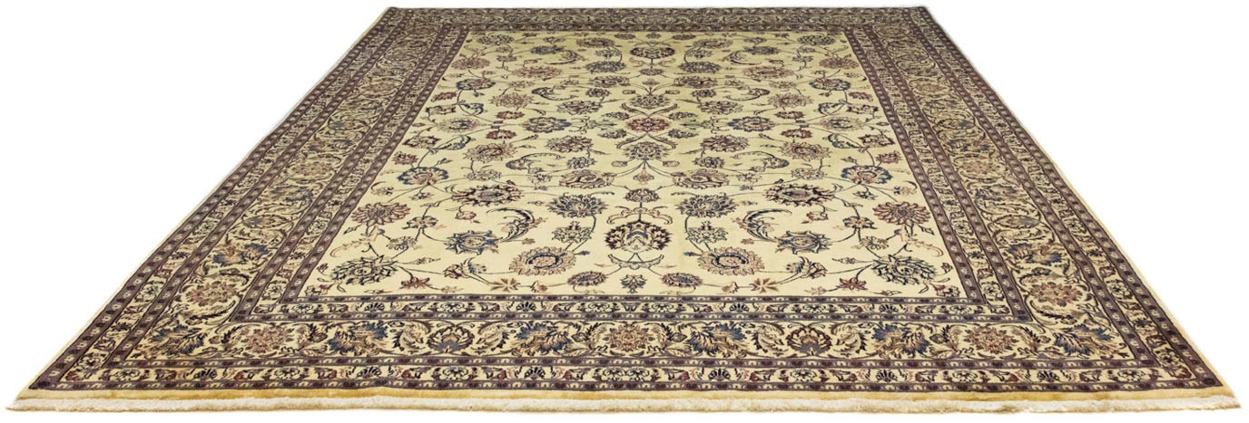 morgenland Wollteppich »Maschad Durchgemustert Beige chiaro 343 x 244 cm«, günstig online kaufen