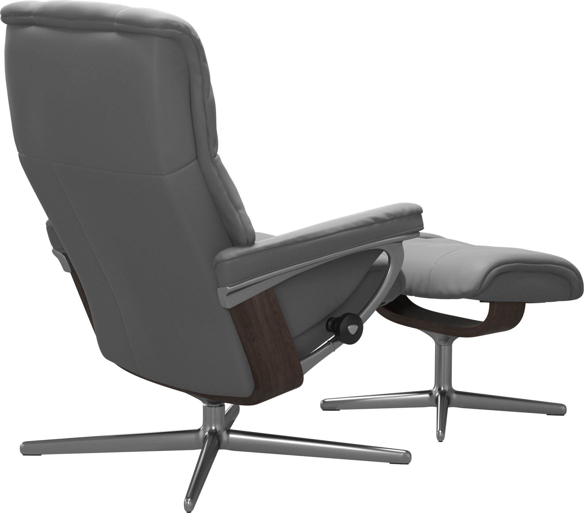 Stressless® Relaxsessel »Mayfair« Set, Relaxsessel mit Hocker,  mit Hocker, mit Cross Base, Größe S, M & L, Holzakzent Wenge