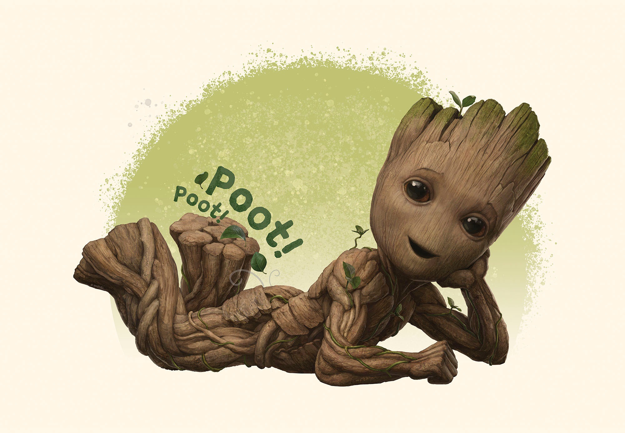 Komar Leinwandbild »Groot Poot - Größe 60 x 40 cm«, Disney, (1 St., 60 x 40 cm (Breite x Höhe), Keilrahmenbild mit Echtholzrahmen, Kinderzimmer