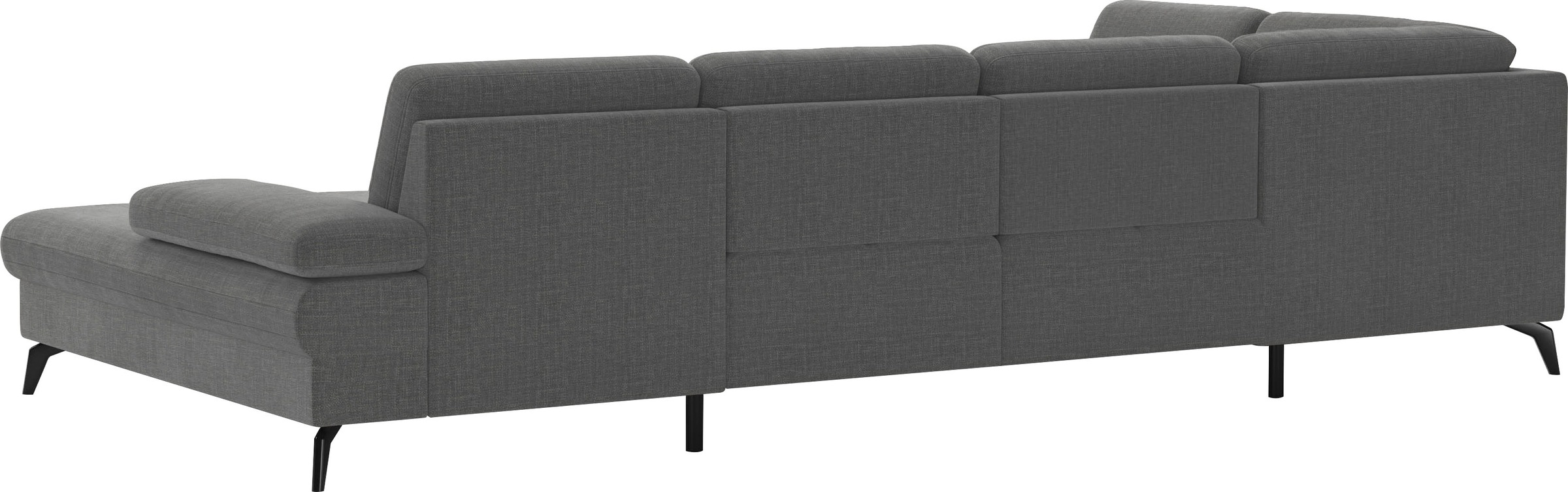 sit&more Wohnlandschaft »Morris U-Form, inkl. Sitztiefenverstellung«, wahlweise mit Armteilverstellung, Bettfunktion & Bettkasten