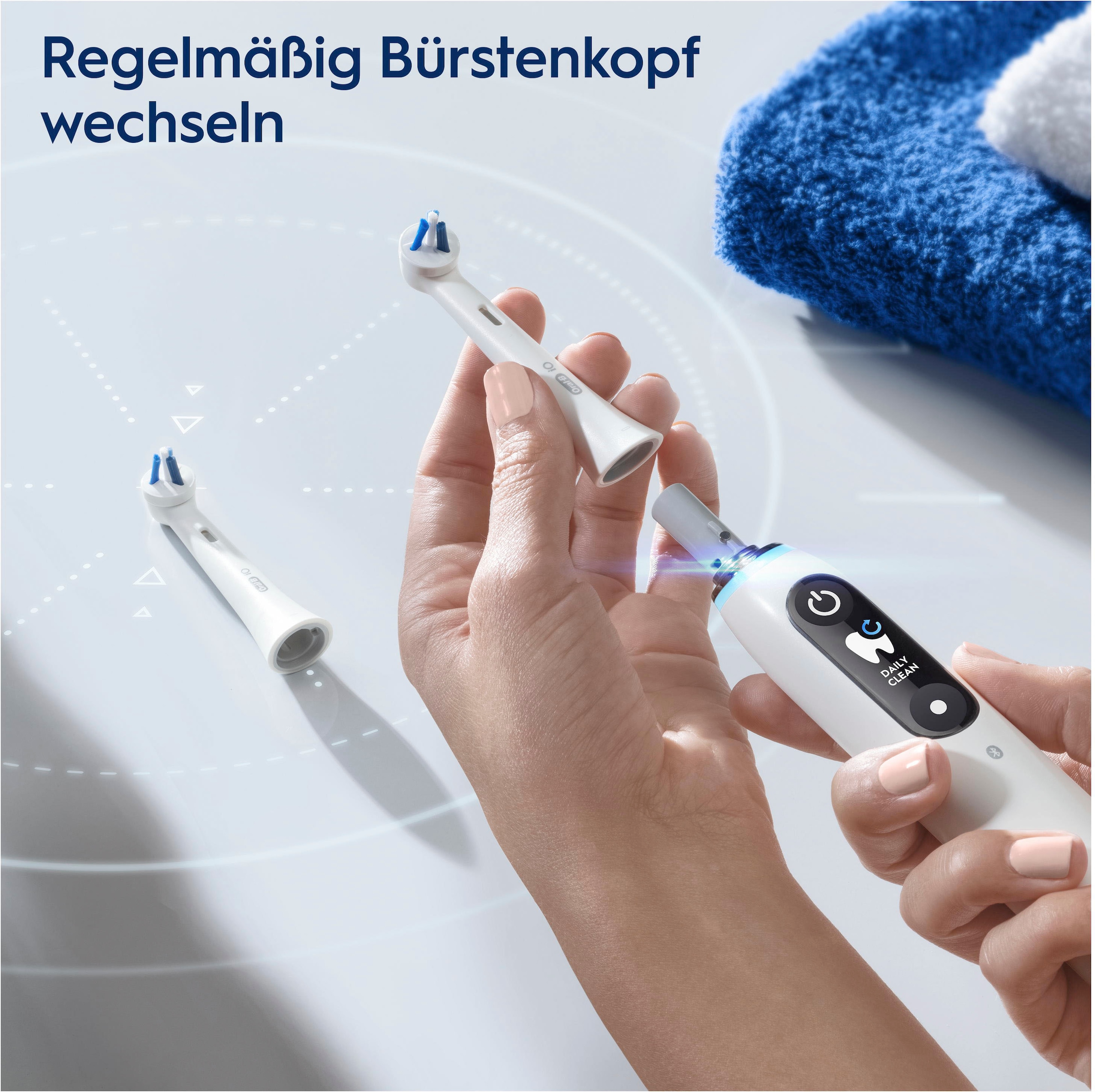 Oral-B Aufsteckbürste »iO«, (Spezialisierte Reinigung für elektrische Zahnbürste, 2 Stück)