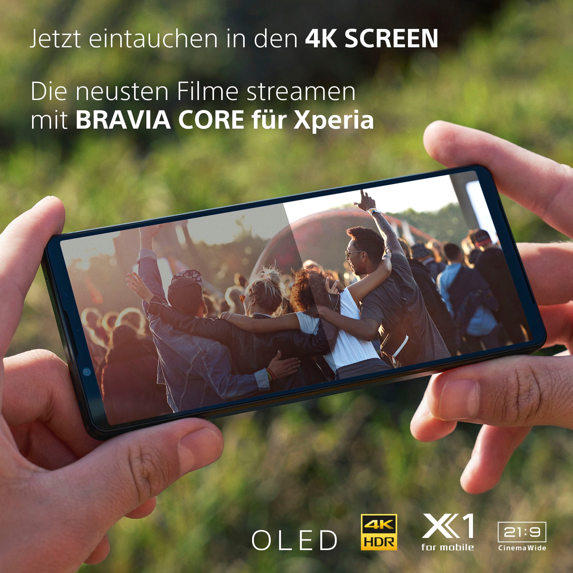 Sony Smartphone »XPERIA 1V«, Khaki-Grün, 16,5 cm/6,5 Zoll, 256 GB Speicherplatz, 52 MP Kamera
