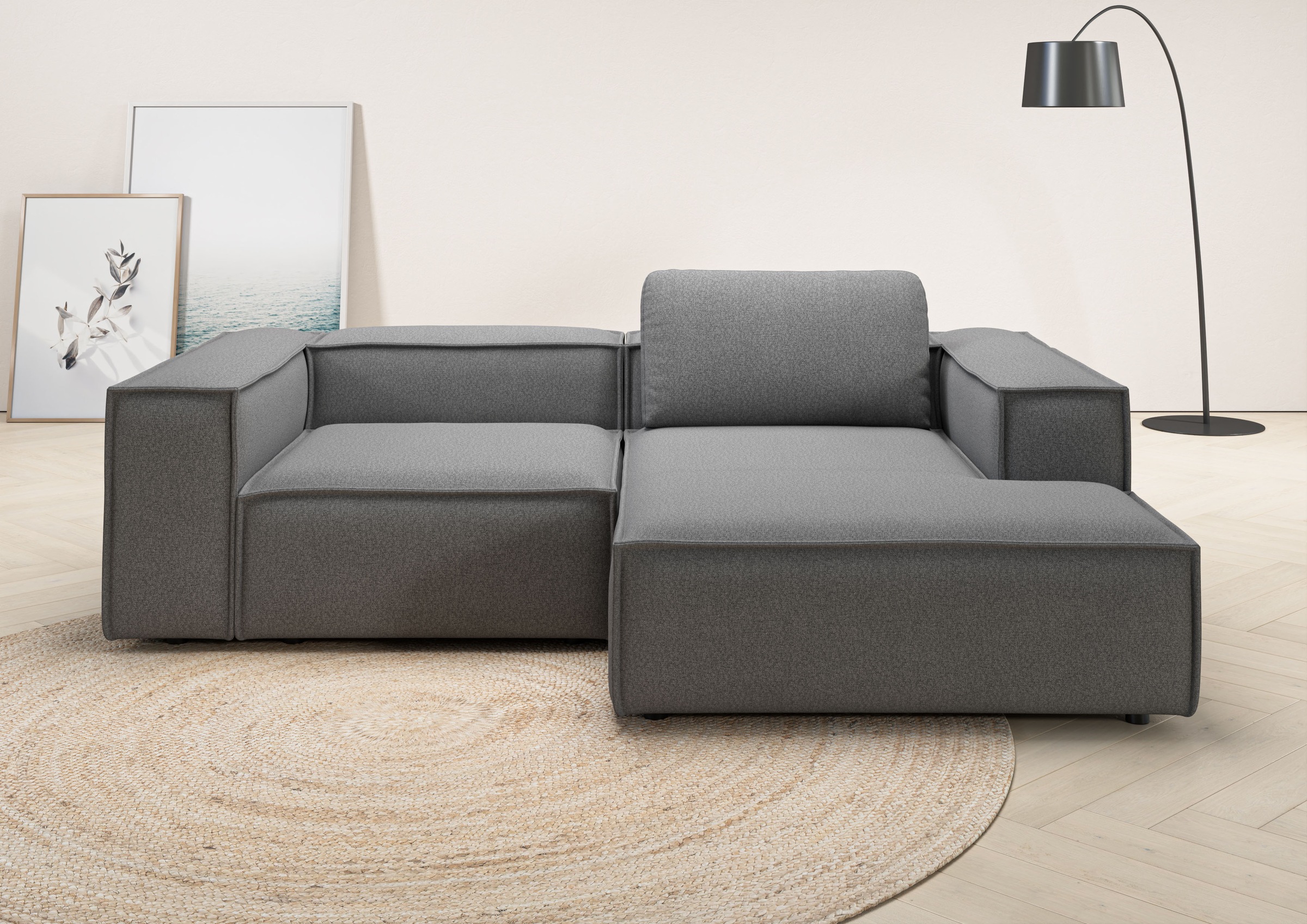 Home affaire Ecksofa »Watertown, kompakte L-Form, 246 cm breite für kleiner günstig online kaufen