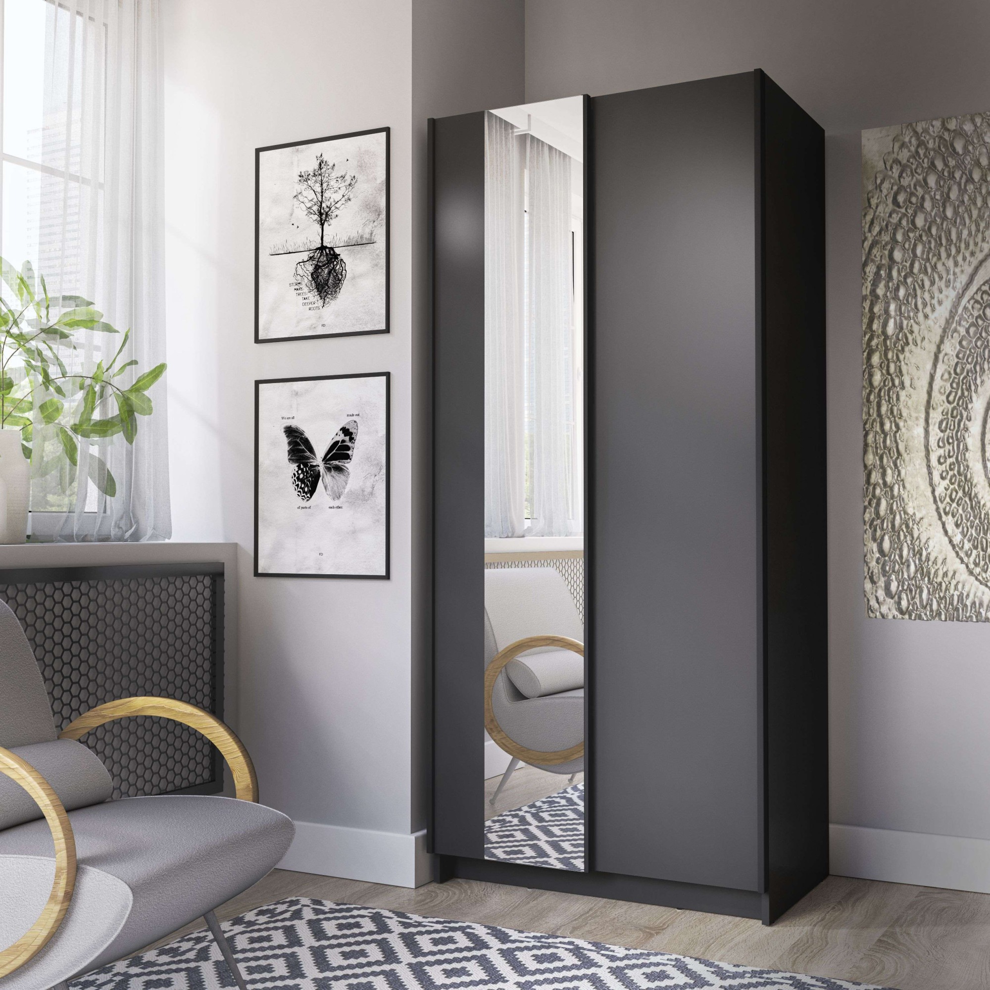 Home affaire Kleiderschrank »Hildreth, Wäscheschrank, Schwebetüren, Versand günstig online kaufen