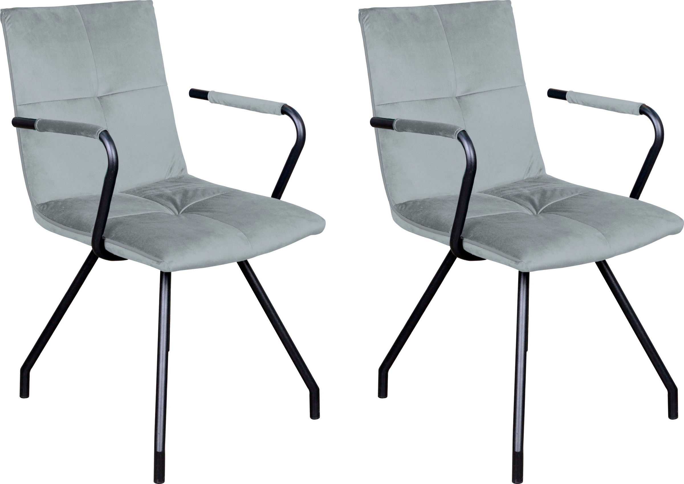 Kayoom Polsterstuhl »Stuhl Eaden 225 2er-Set, samtiger Stoffbezug, Paspel a günstig online kaufen