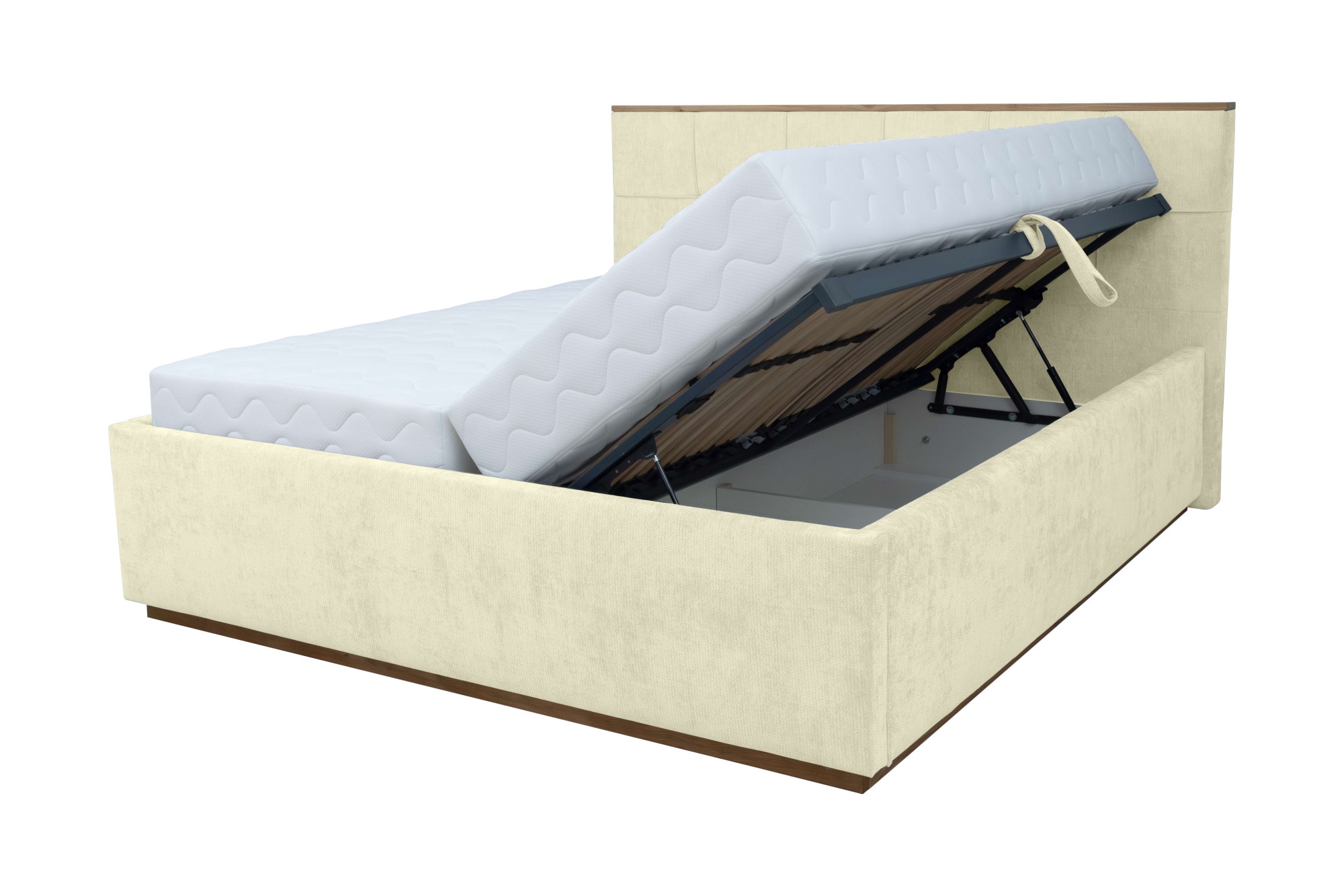 OTTO home Polsterbett »Vyllo, Doppelbett, Federkernbett, Komforbett, 160, 180 cm, Bettkästen« Mit 5-Zonen-TFK-Matratze H3, Lattenrost, Eicheapplikationen