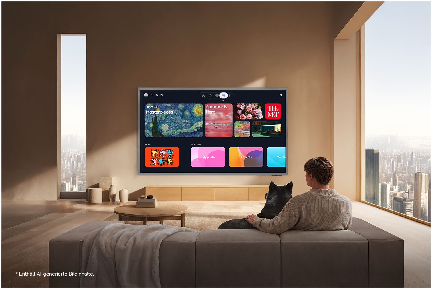Samsung OLED-Fernseher »GQ55S99HAT« 138 cm/55 ″ Smart-TV Antireflexion mit Glare Free, Art Mode, DolbyAtmos, Design Wandmontage