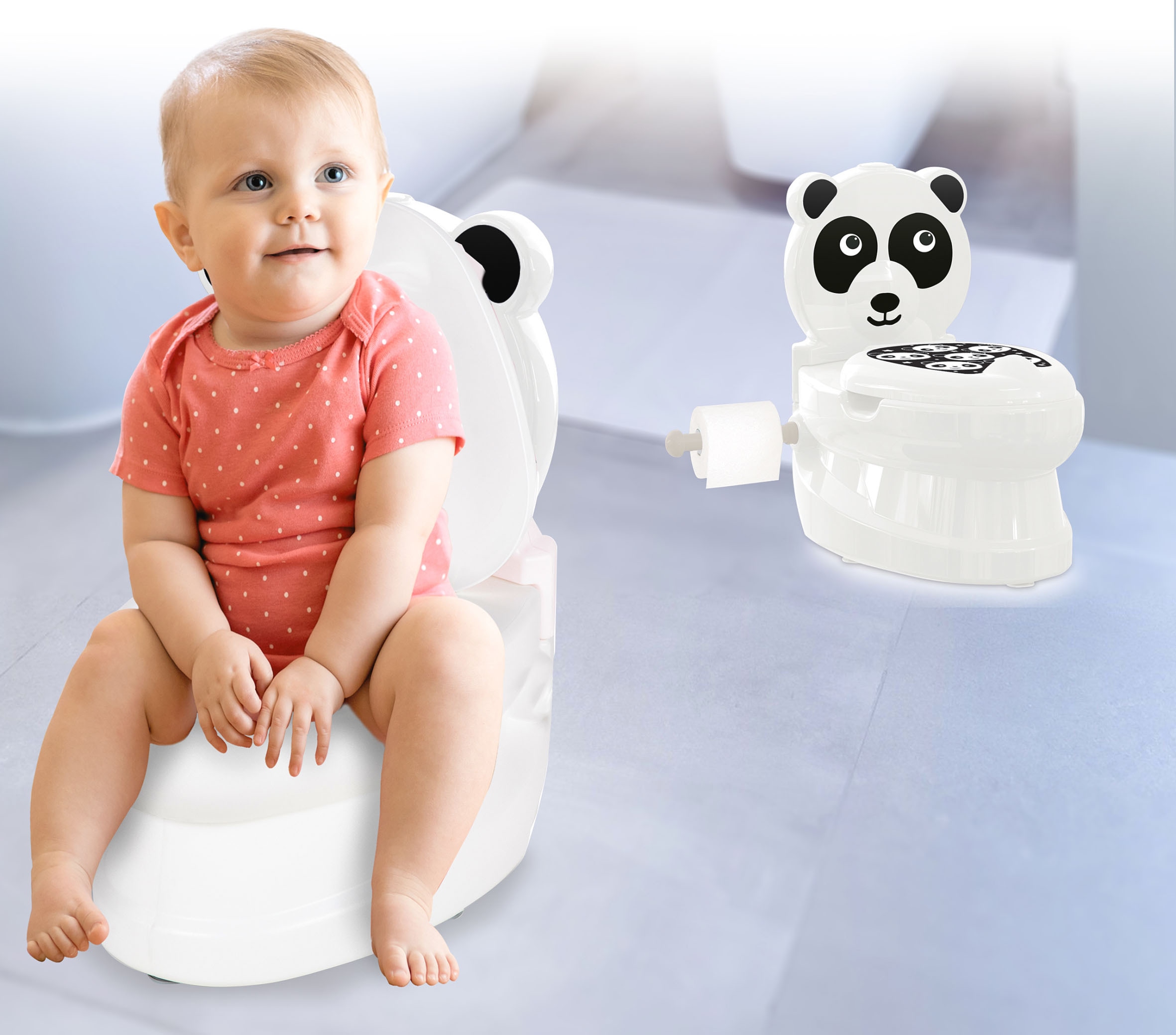 und Spülsound online mit kleine Jamara »Meine Toilettentrainer bei Toilette, Toilettenpapierhalter Panda«,