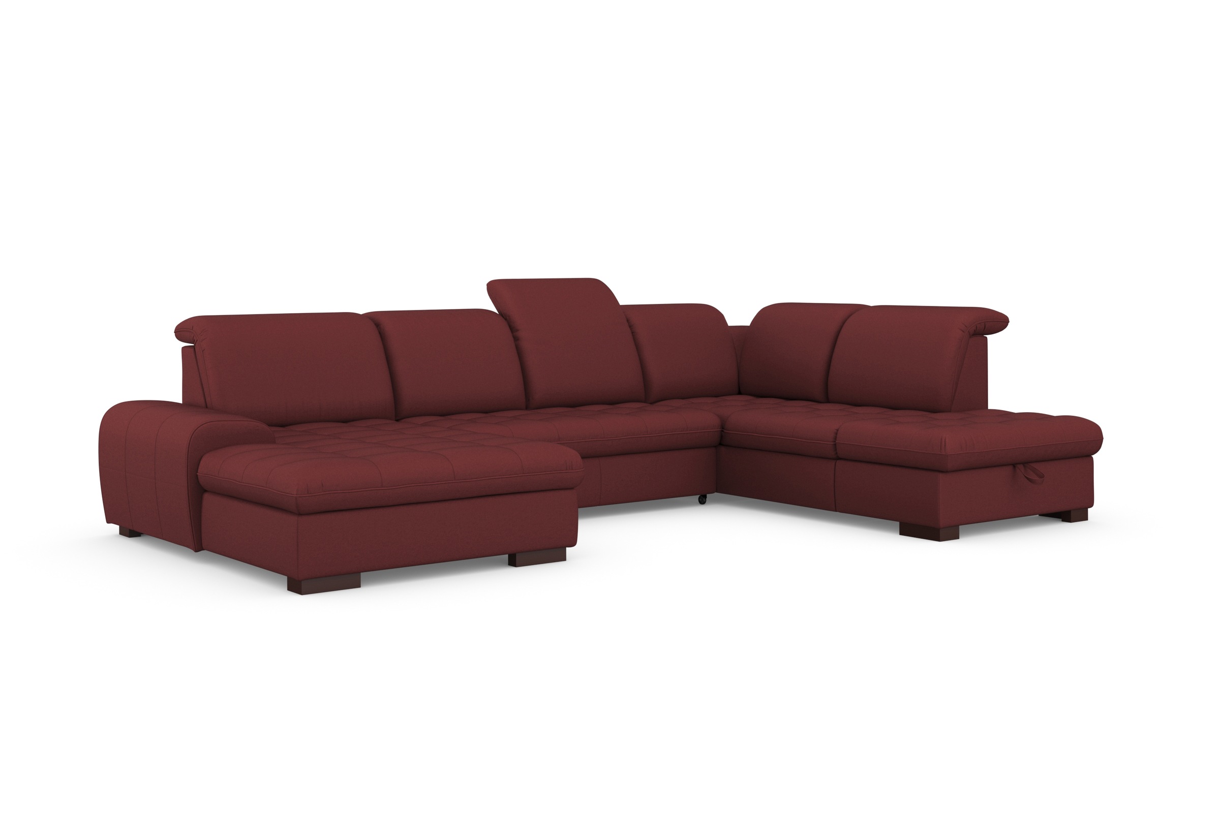 sit&more Wohnlandschaft »Luxor U-Form«, wahlweise mit Bettfunktion, Bettkasten und Kopfteilverstellung