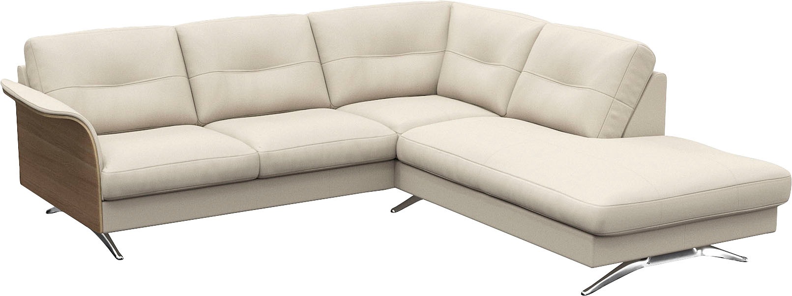 FLEXLUX Ecksofa »Glow, super bequem durch hochwertigem Sitzaufbau mit Federkern, L-Form«, Modernes skandinavisches Design