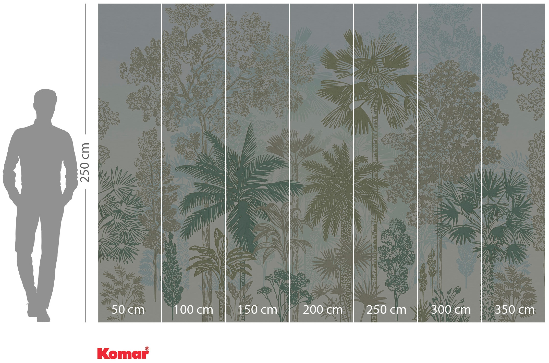 Komar Vliestapete »Digitaldruck Vlies -  Milla de Palma - Größe 350 x 250 cm« bedruckt glatt Wohnzimmer, Schlafzimmer