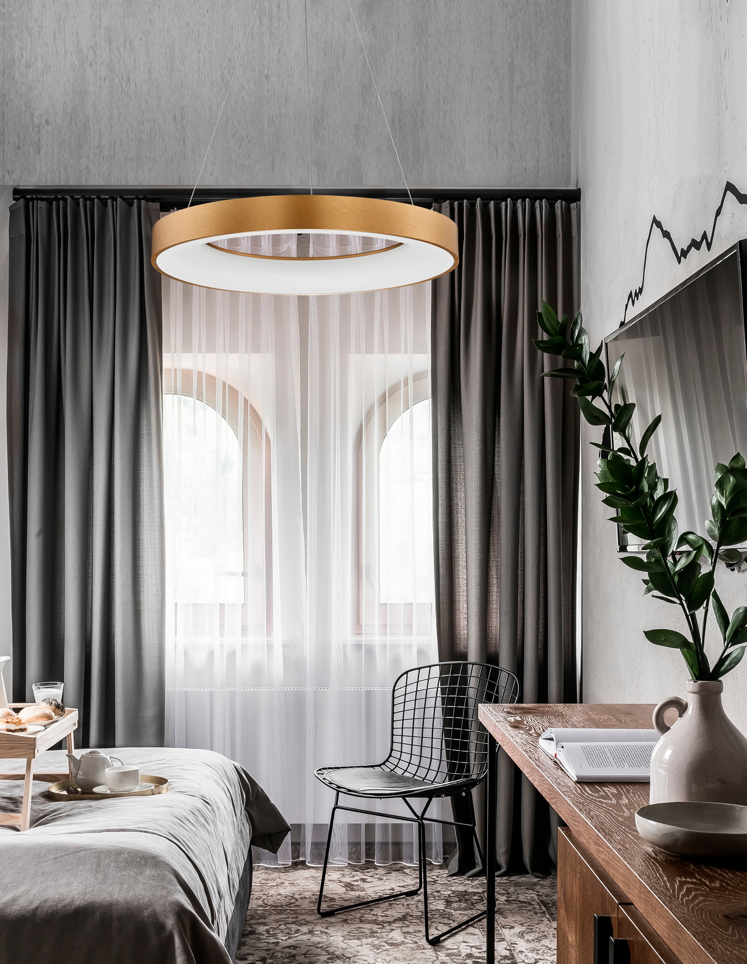 Nova Luce LED-Hängeleuchte »RANDO THIN« LED-Modul 1 Stk. Warmweiß günstig online kaufen