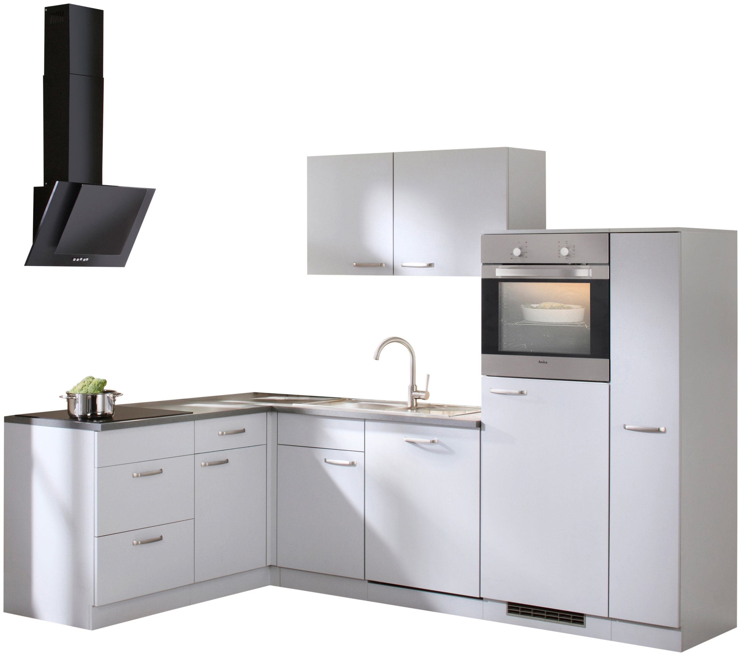 wiho Küchen Winkelküche »Michigan«, mit E-Geräten, 260 x 170 cm jetzt im  %Sale