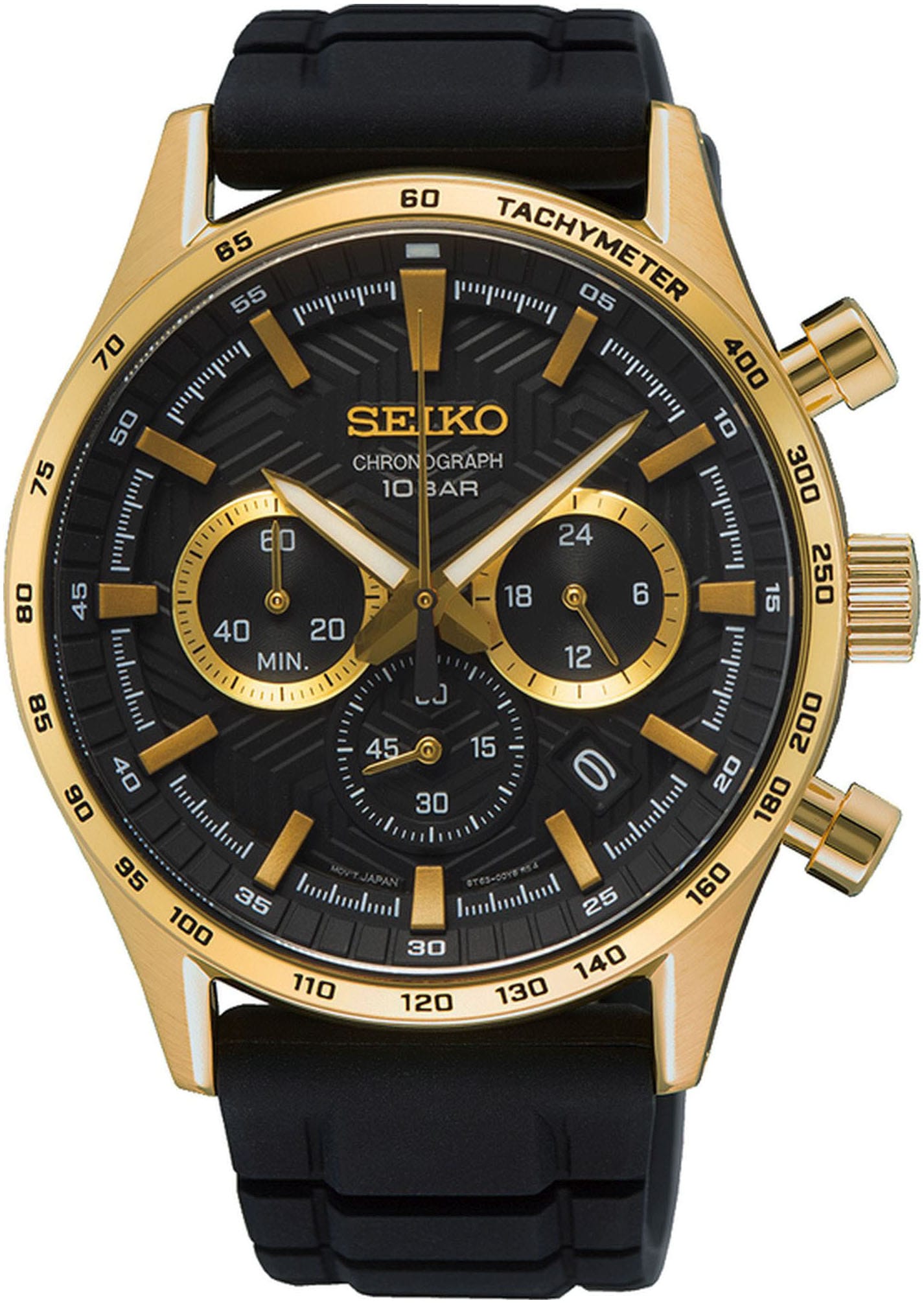 Seiko Chronograph Armbanduhr, Quarzuhr, Herrenuhr, Stoppfunktion, Datum