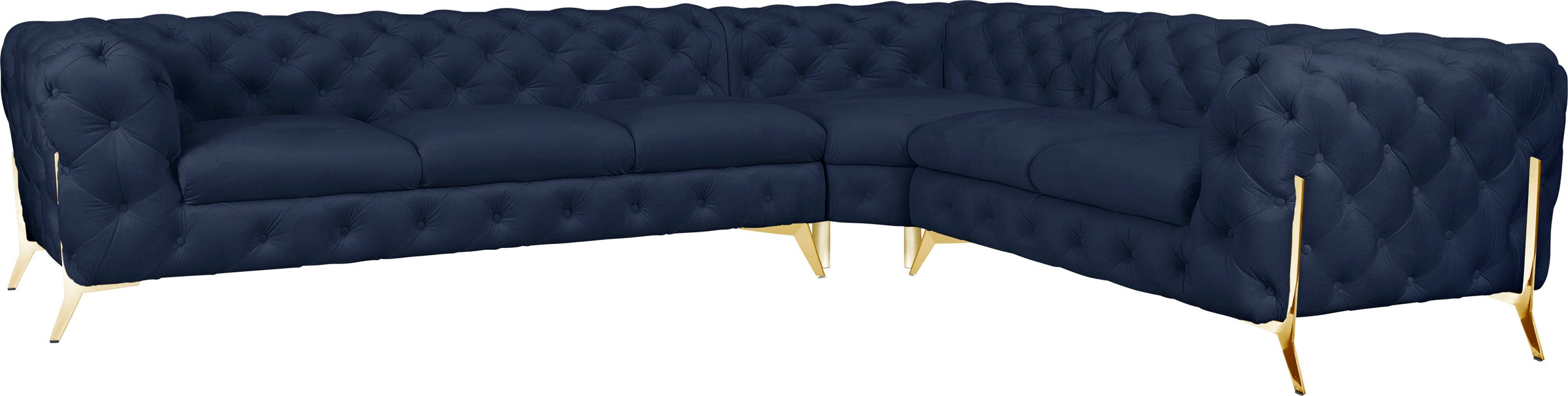 Home affaire Chesterfield-Sofa »Amaury L-Form« großes Ecksofa, Chesterfield günstig online kaufen