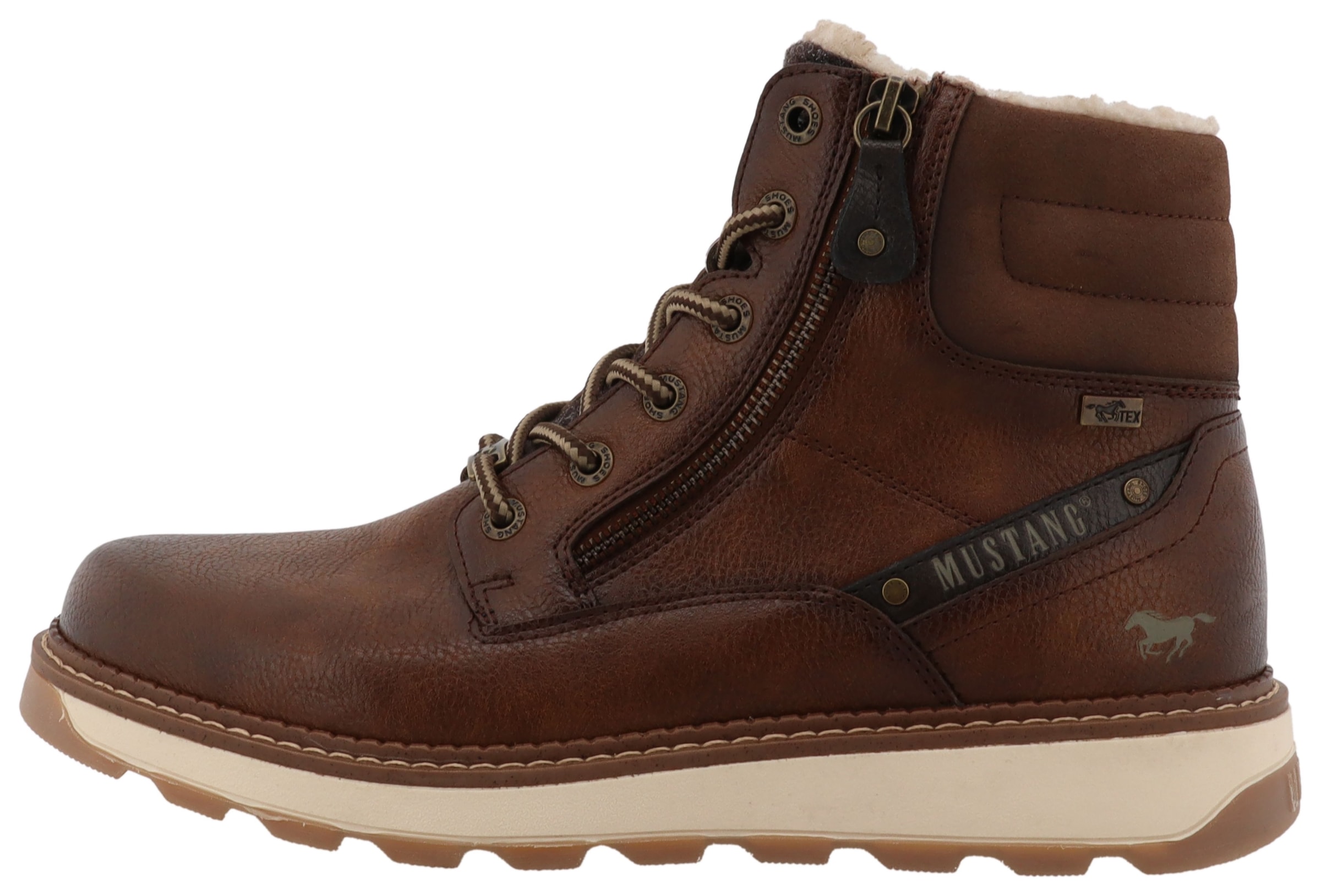 Mustang Shoes Winterstiefelette »Elio«  Schnürstiefel, Winterstiefel mit Warmfutter