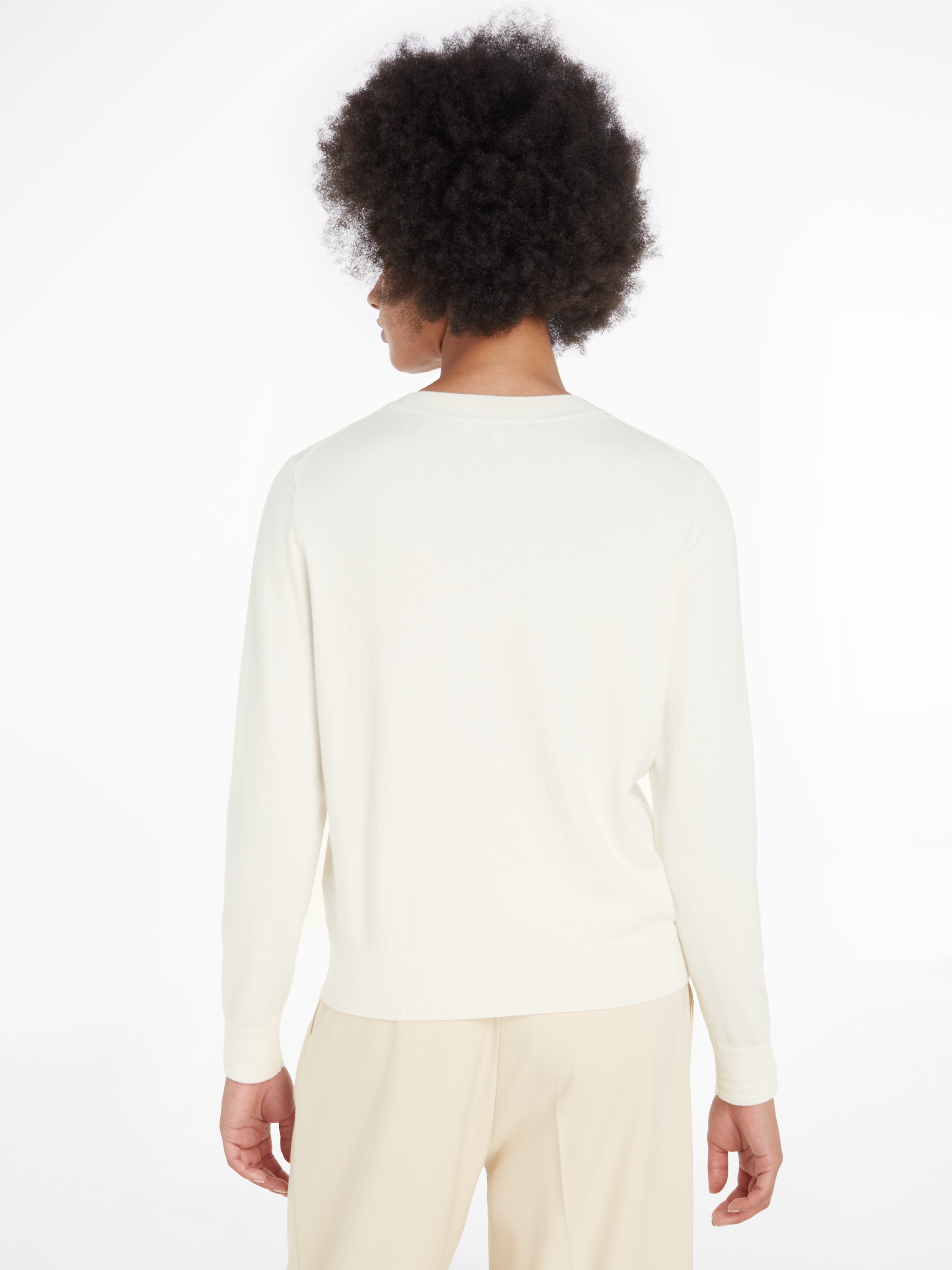 Tommy Hilfiger Cardigan »CO JERSEY STITCH CARDIGAN«, mit Logostickerei