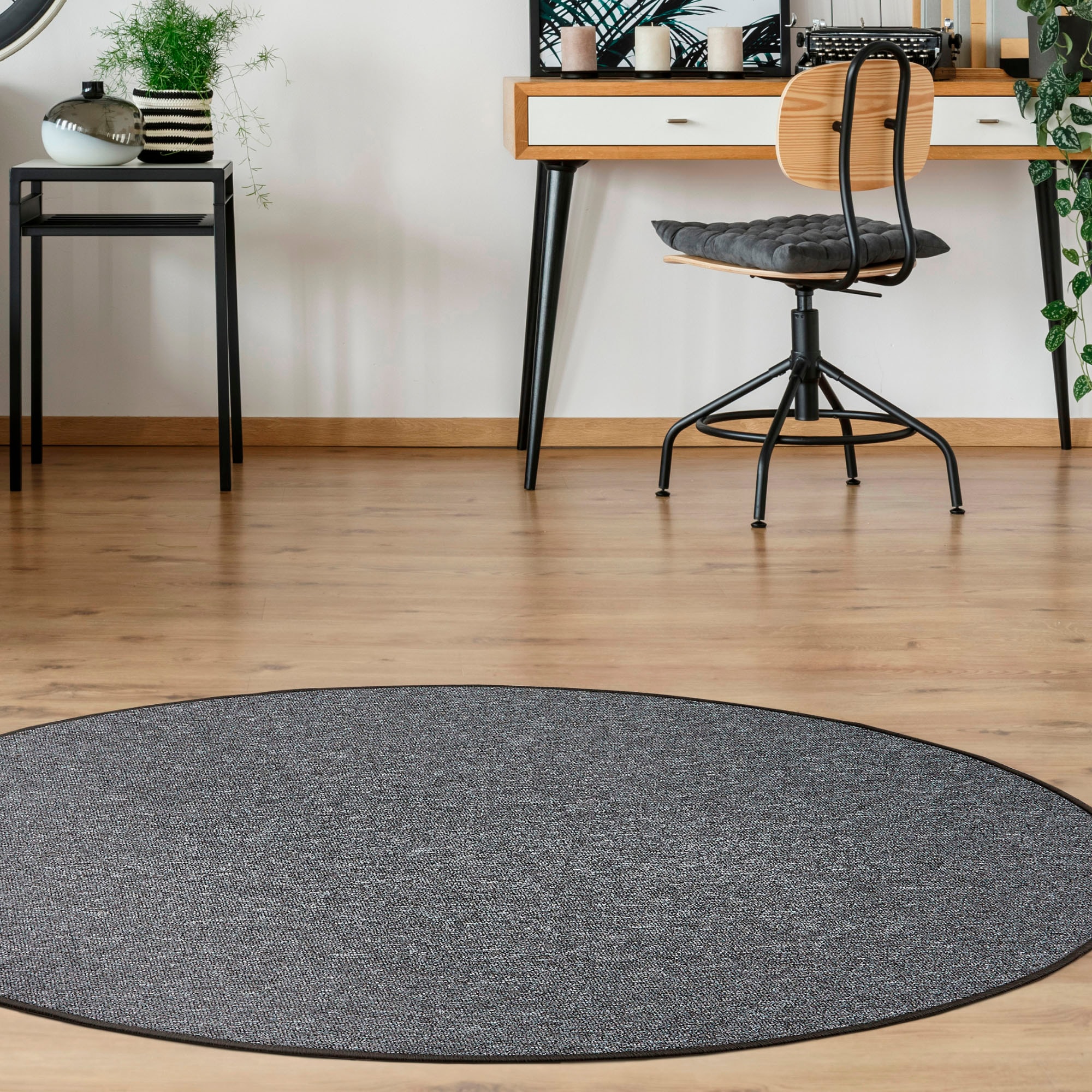 Andiamo Teppich »Luton, Made in Germany«, rund, 5 mm Höhe, melierte Optik, günstig online kaufen