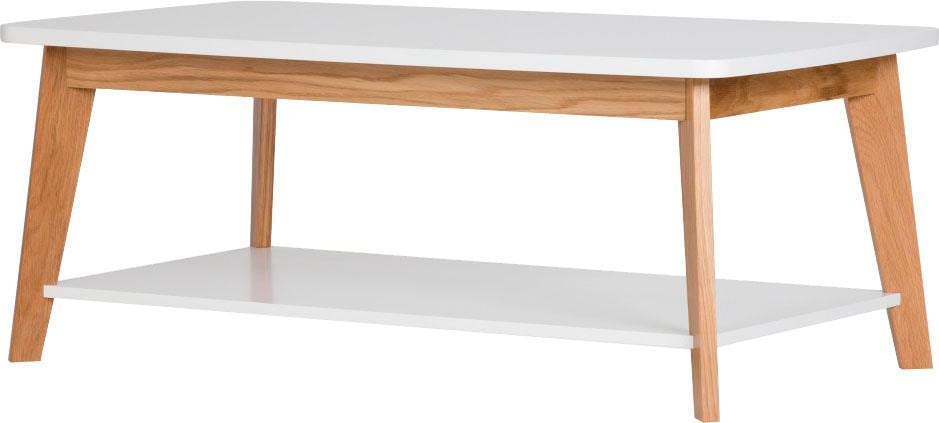 Woodman Couchtisch "Tariko", Breite 115 cm, Gestell aus massiver Eiche, mit günstig online kaufen