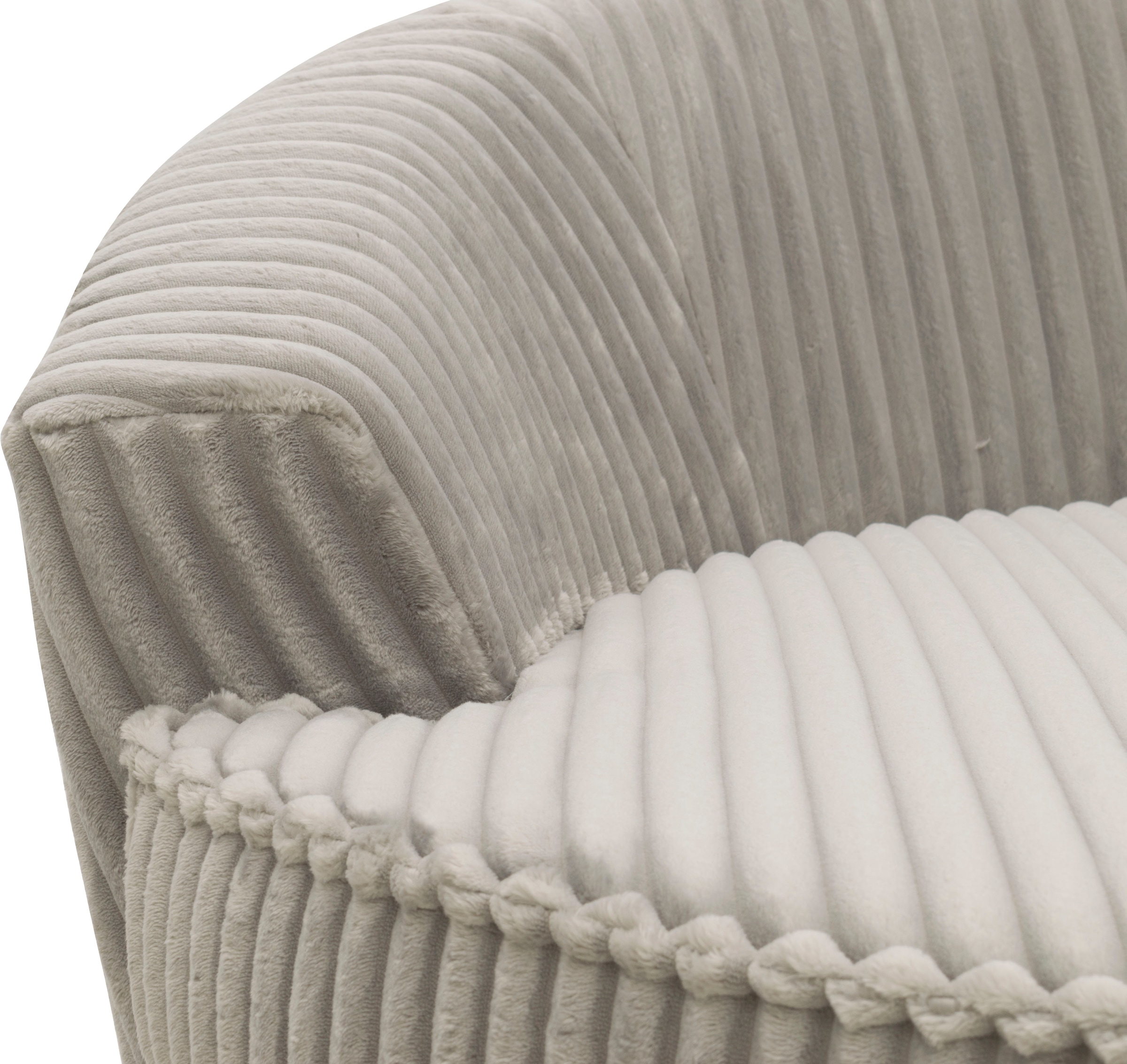 INOSIGN Drehsessel »AMECA, Relaxsessel mit Drehfunktion und Hocker, 122 x 126 x 76 cm,«, (Set, 2 St.), Love-Seat XXL und Lesesessel in Megacord