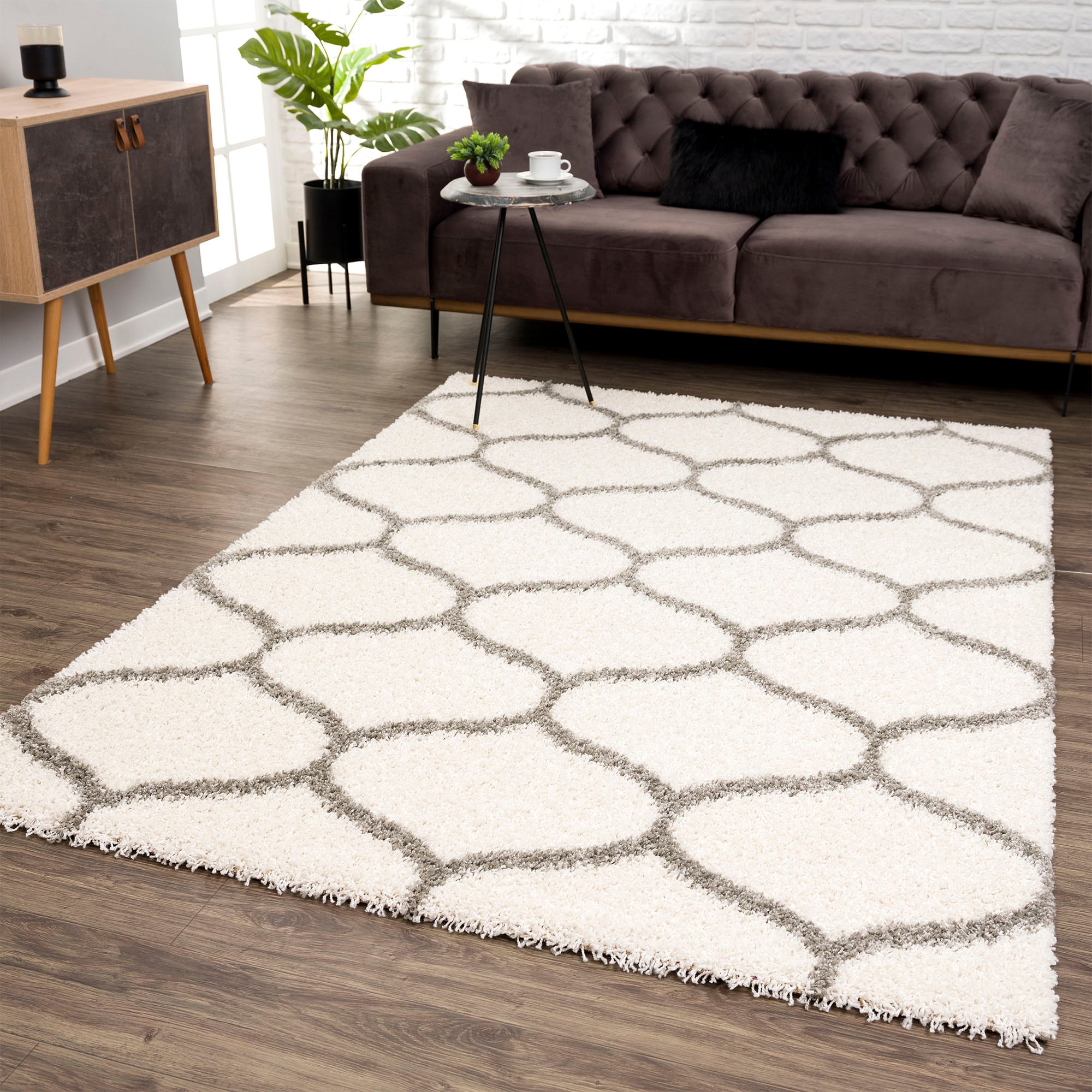 Sanat Hochflor-Teppich »Madrid«, rechteckig, 30 mm Höhe, Wohnzimmer, Langfl günstig online kaufen