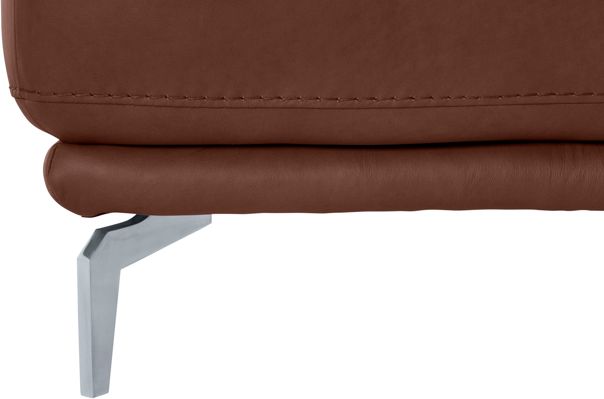 W.SCHILLIG Hocker »montanaa«, mit Metallfüßen in Silber matt, Breite 71 cm