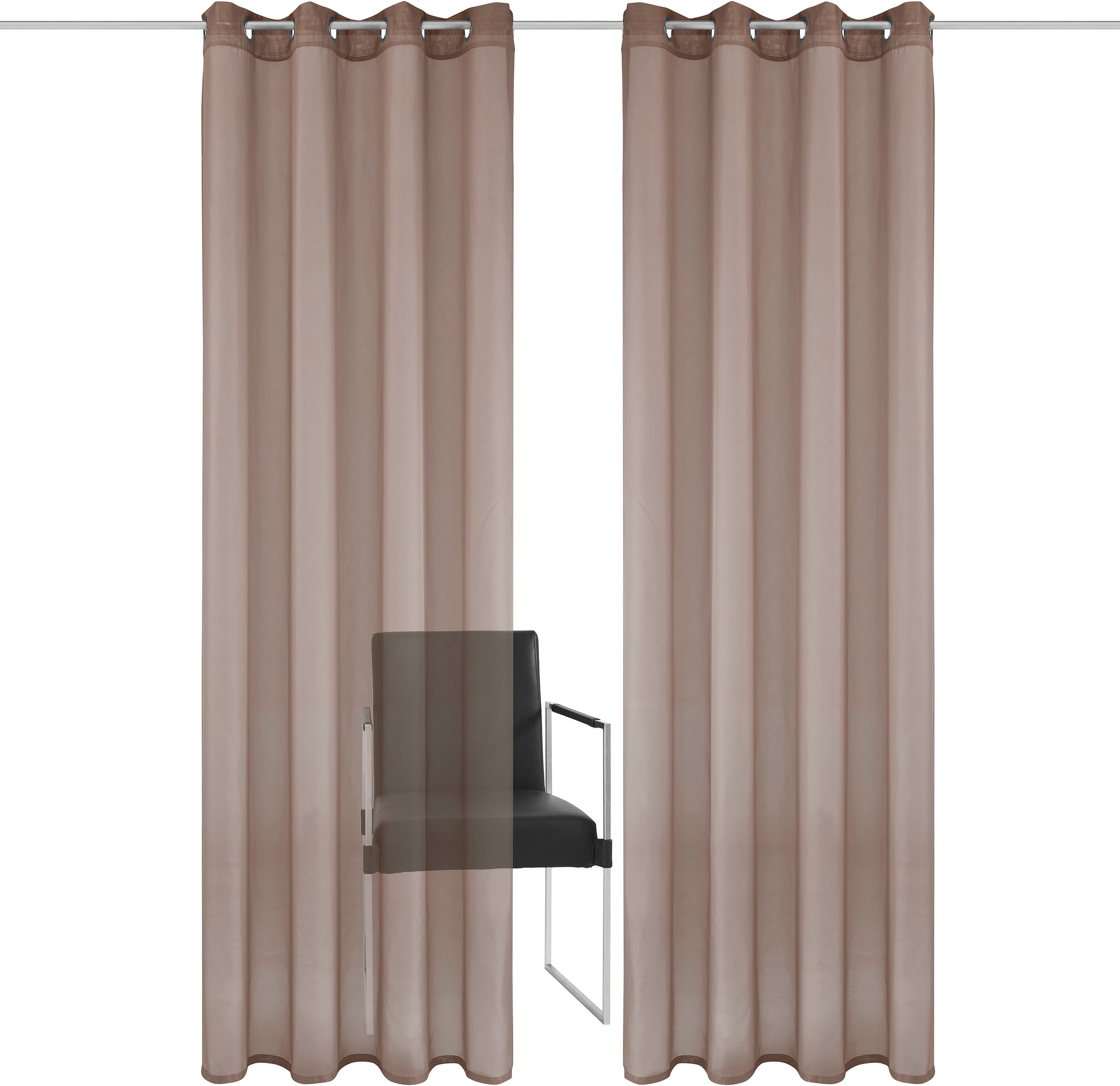 my home Gardine »XANA mit Ösen, Kräuselband oder Schlaufen« Ösen 1 Stk. tlg günstig online kaufen