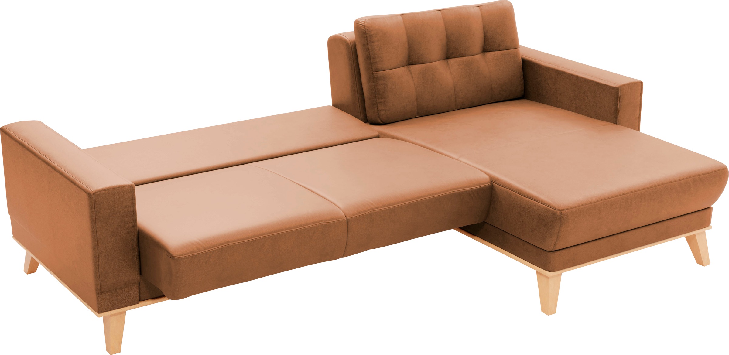 sit&more Ecksofa »Lavida L-Form«, wahlweise mit Kippfunktion und Bettkasten