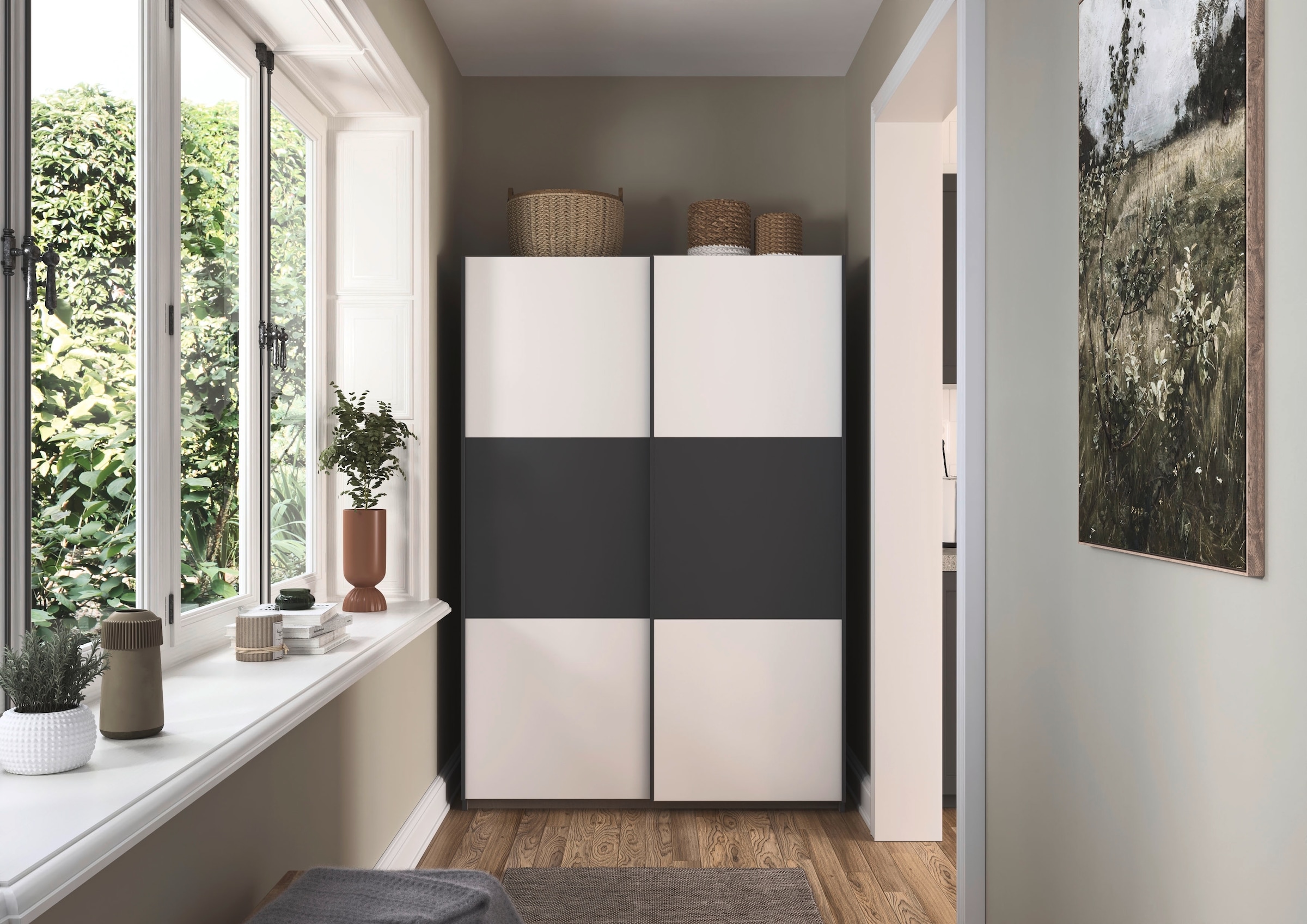INOSIGN Schwebetürenschrank »PAULLY Schlafzimmerschrank Garderobe Preiskracher«, Kleiderschrank Breite 131 cm Bestseller MADE IN GERMANY RAUCH Schrank