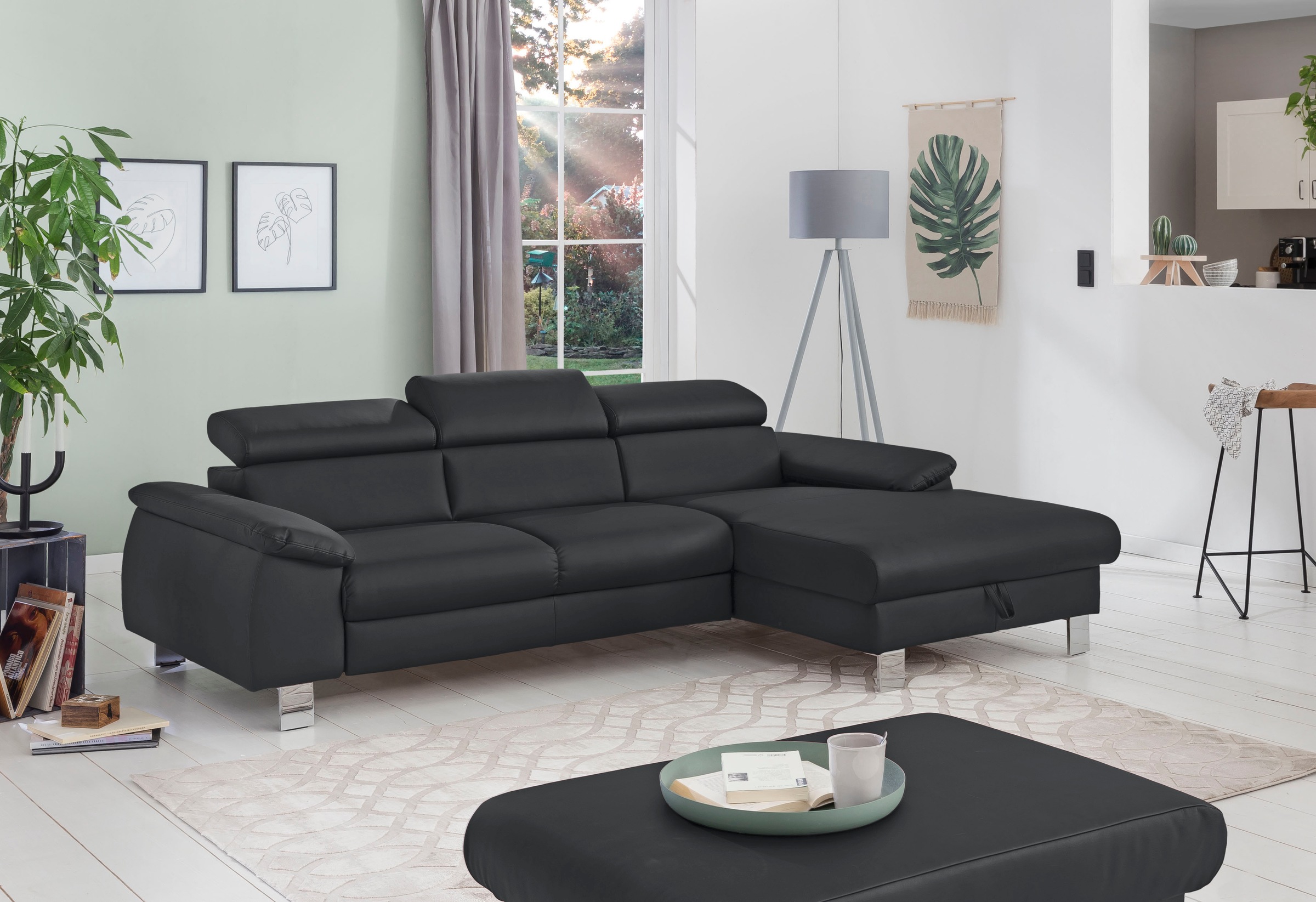 COTTA Ecksofa »Komaris L-Form, B: 244 cm« mit Kopfteilverstellung, optional günstig online kaufen