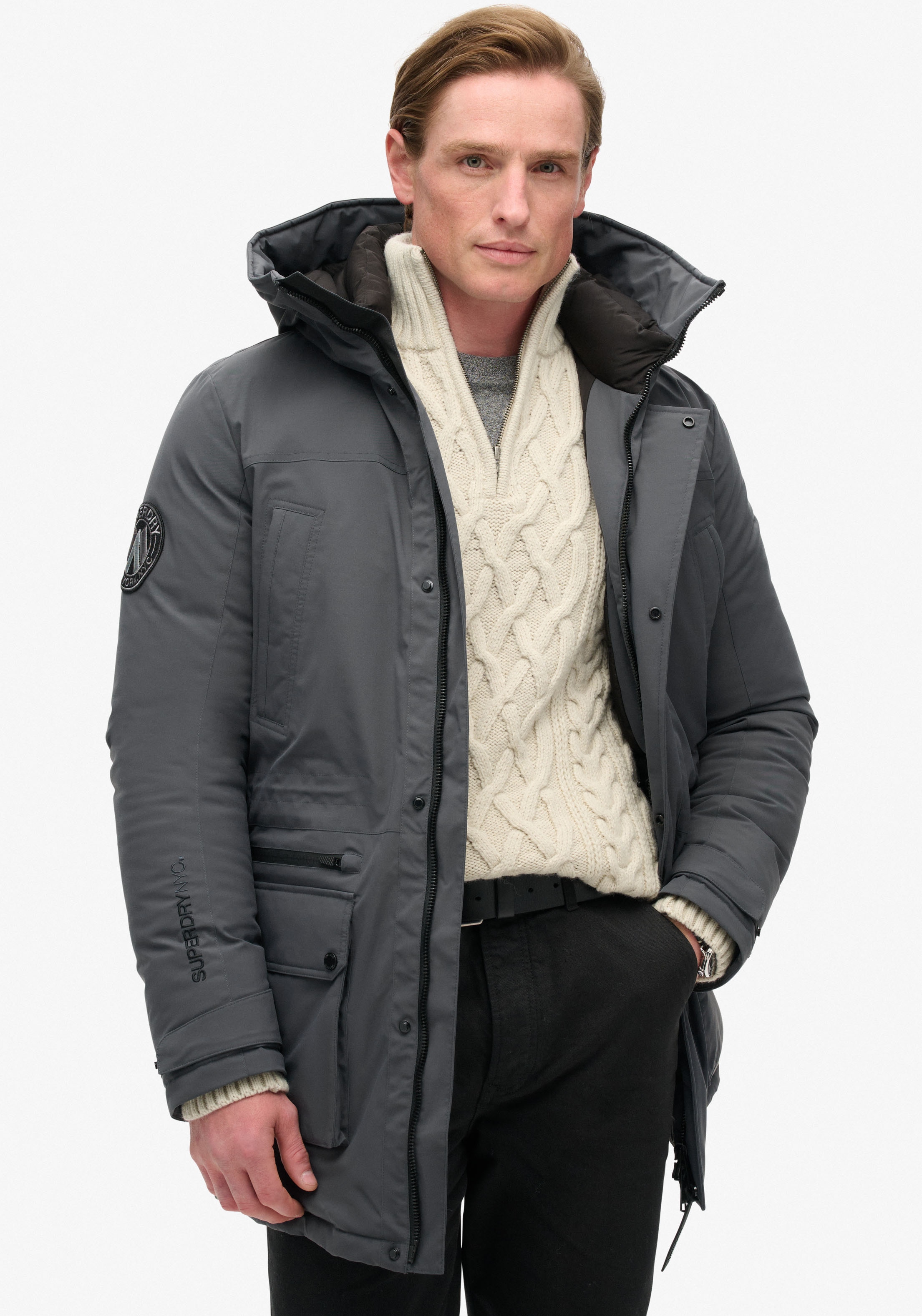 Superdry Steppjacke »City Padded Parka Jacket«, mit Kapuze
