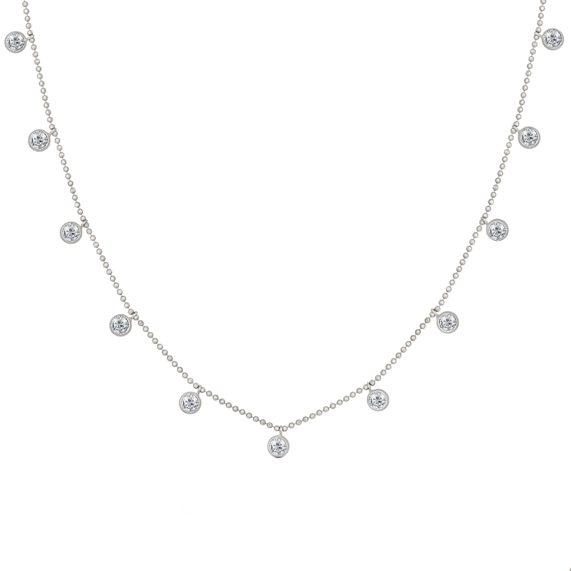 CAÏ Kette mit Anhänger »925/- Sterling Silber rhodiniert Anhänger rund Zirkonia«