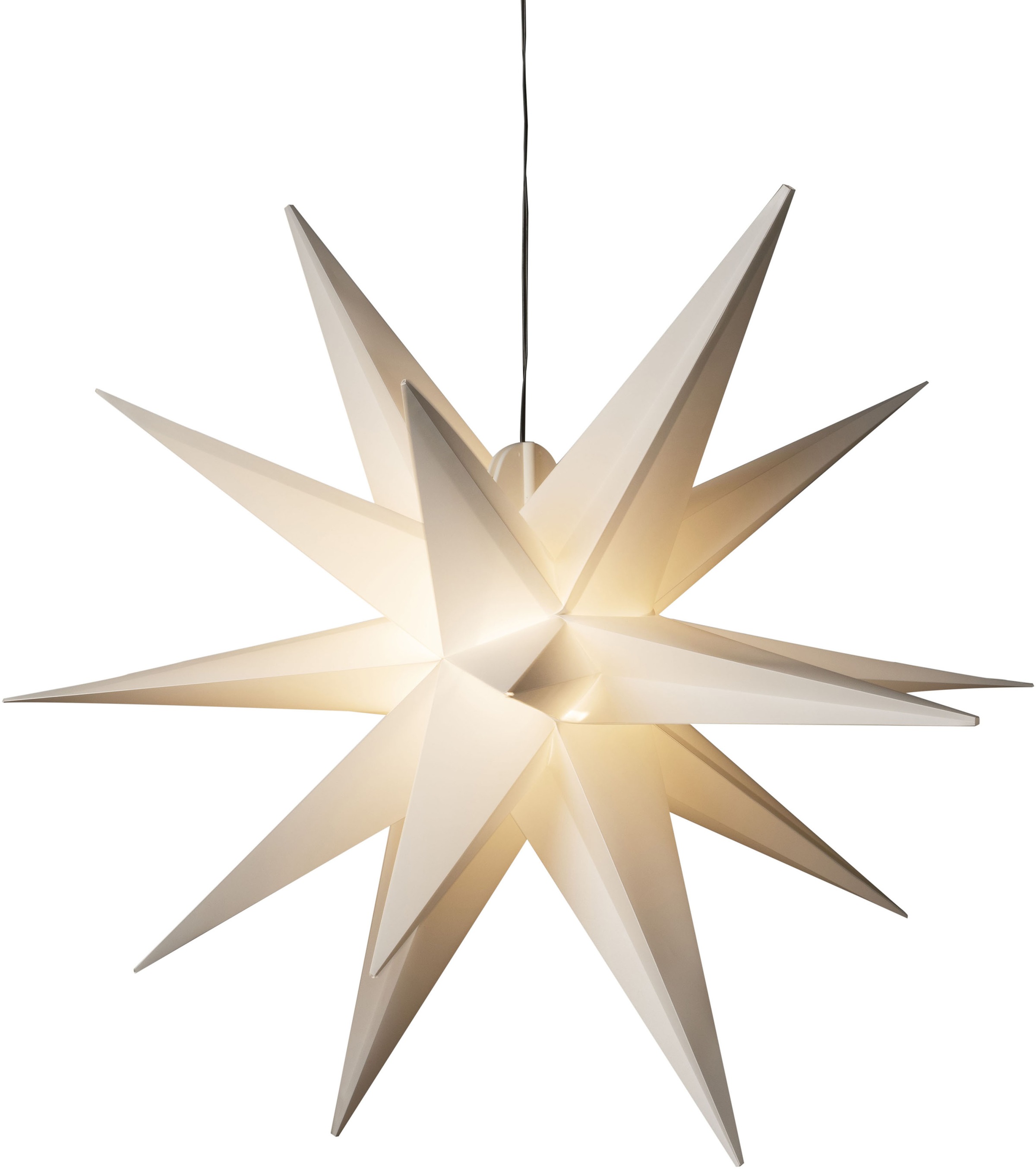 KONSTSMIDE Dekolicht »Weihnachtsdeko aussen«, 1 flammig, Leuchtmittel LED-Modul | LED fest integriert, Weißer 3-D Kunststoffstern, inkl. Leuchtmittel