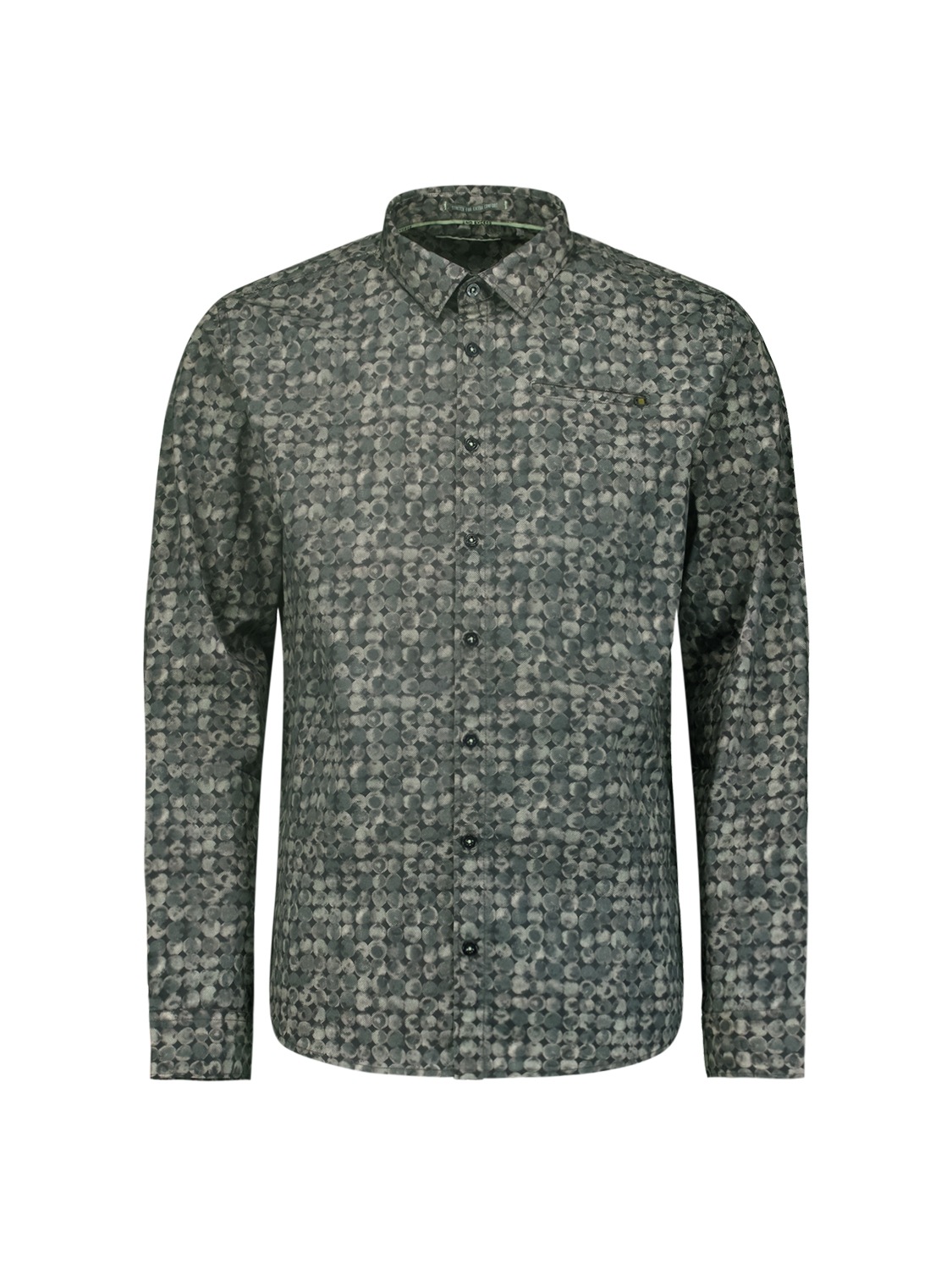 NO EXCESS Langarmhemd mit All-Over Print