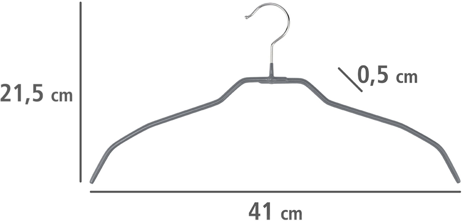 WENKO Kleiderbügel »Modell Alessia« rutschfeste Beschichtung, extra dünn, platzsparend