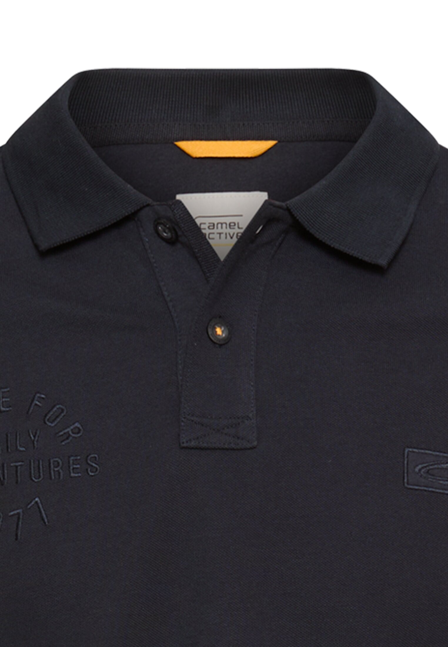 camel active Poloshirt mit Stickerei auf der Brust