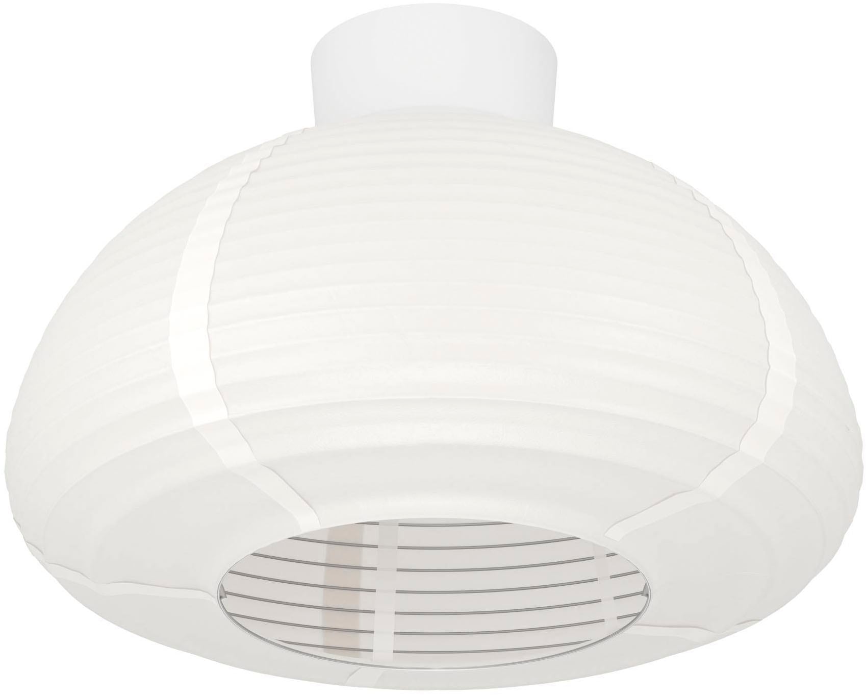 EGLO Deckenleuchte »Summerhill Deckenlampe 1-fach, Japan-Stil, Holz und Papier, Weiß, E27« E27 1 Stk. Wand-/Deckenleuchte - H24,5 x Ø40 cm - braun - 1X40W exkl.