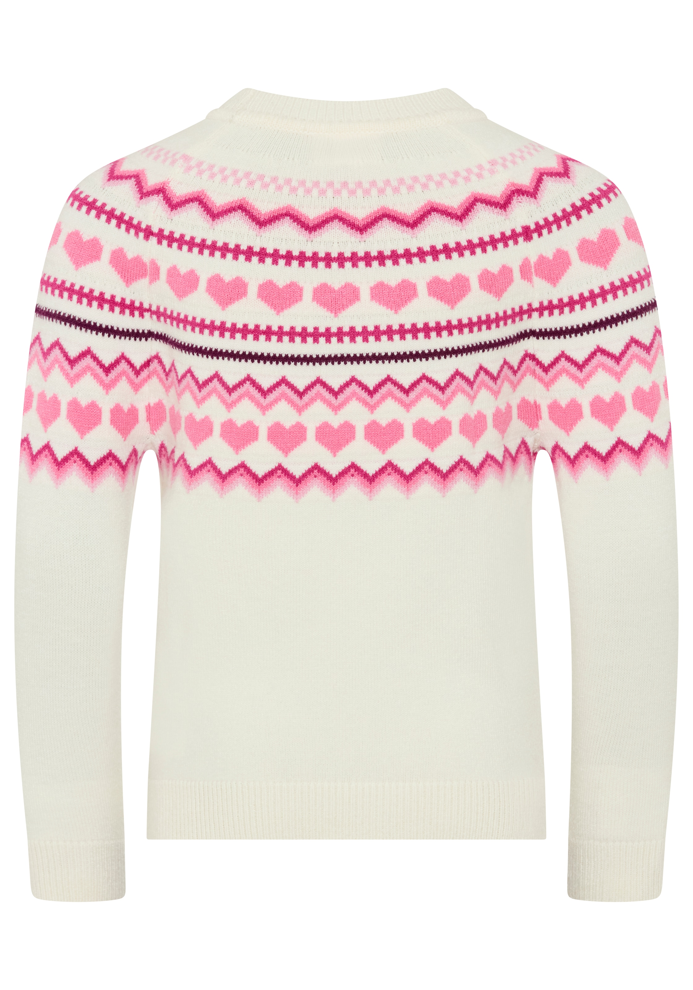 Scout Strickpullover »Jaccquard Pullover - Herzendesign - NEU von SCOUT« Langarm, elastisches Strickmaterial