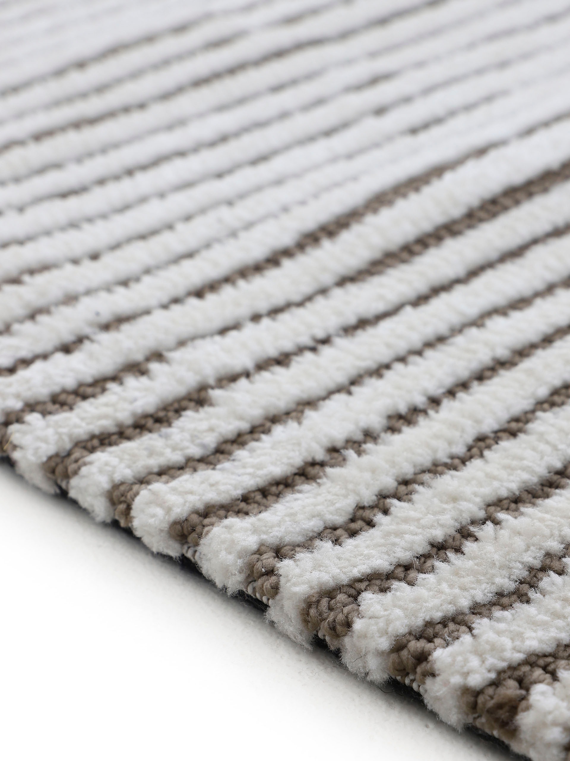 carpetfine Teppich »Holly 5«, rechteckig, 12 mm Höhe, gestreift, Hoch-Tief Struktur, Wohnzimmer