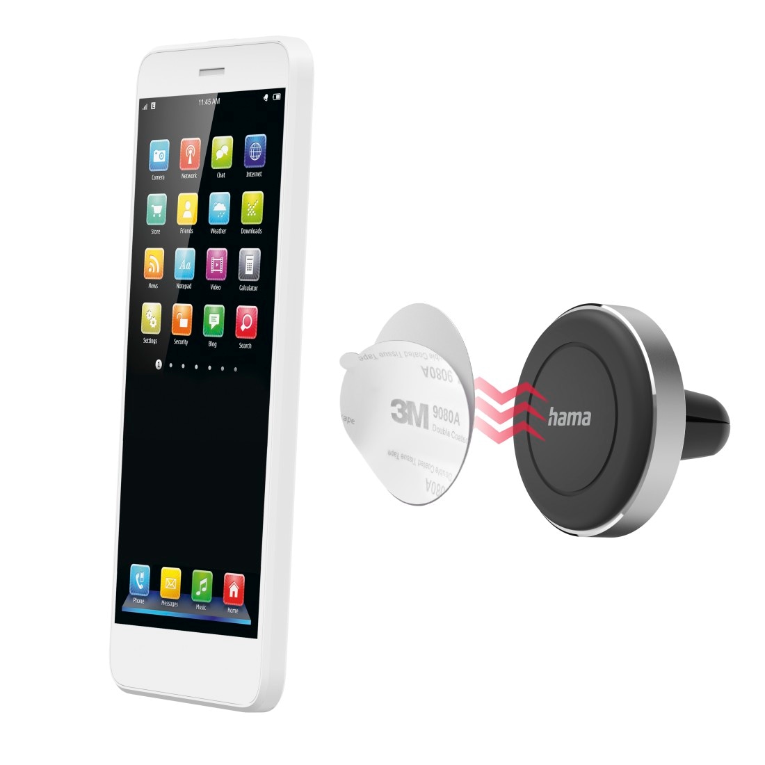 Hama Handy-Halterung »Auto Handyhalterung "Magnet" für Lüftung, universal«, 360 Grad drehbar