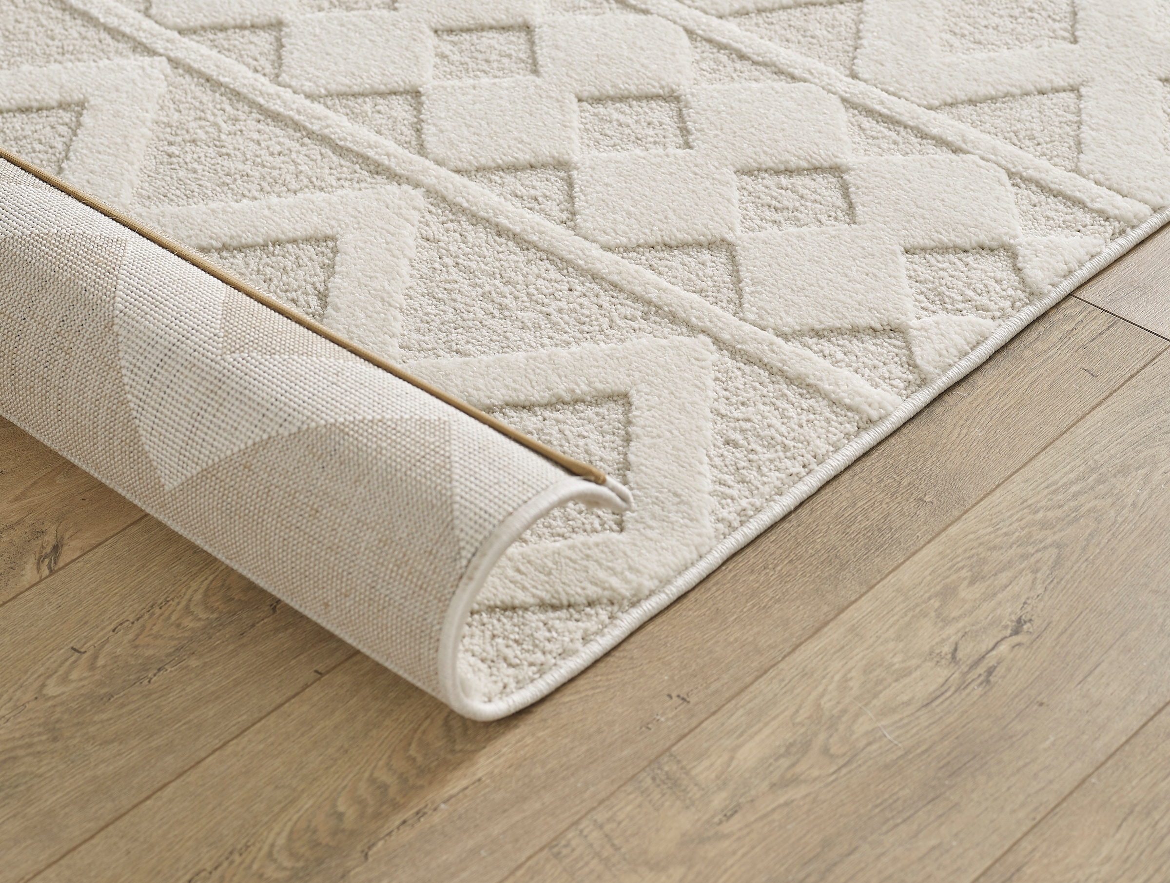 merinos Teppich »Elio 1« rechteckig 16 mm Höhe moderner Kurzflor Teppich mit Hoch-Tief-Effekt, 3D Effekt